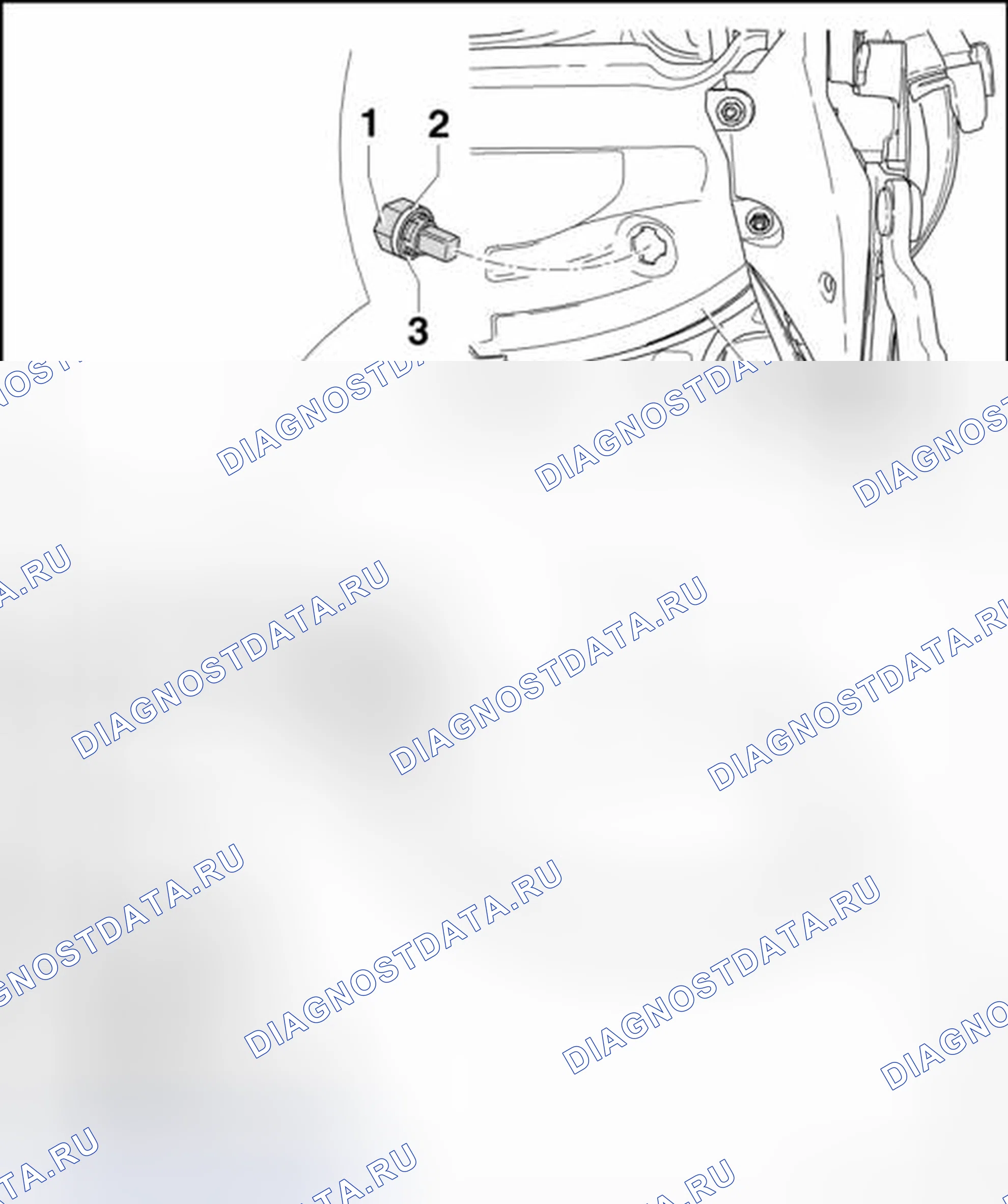 Рис. 138: СТОПОРНЫЙ БУФЕР ЗАДНЕЙ ПОЛКИ, УСТАНОВКА. Volkswagen Eos I