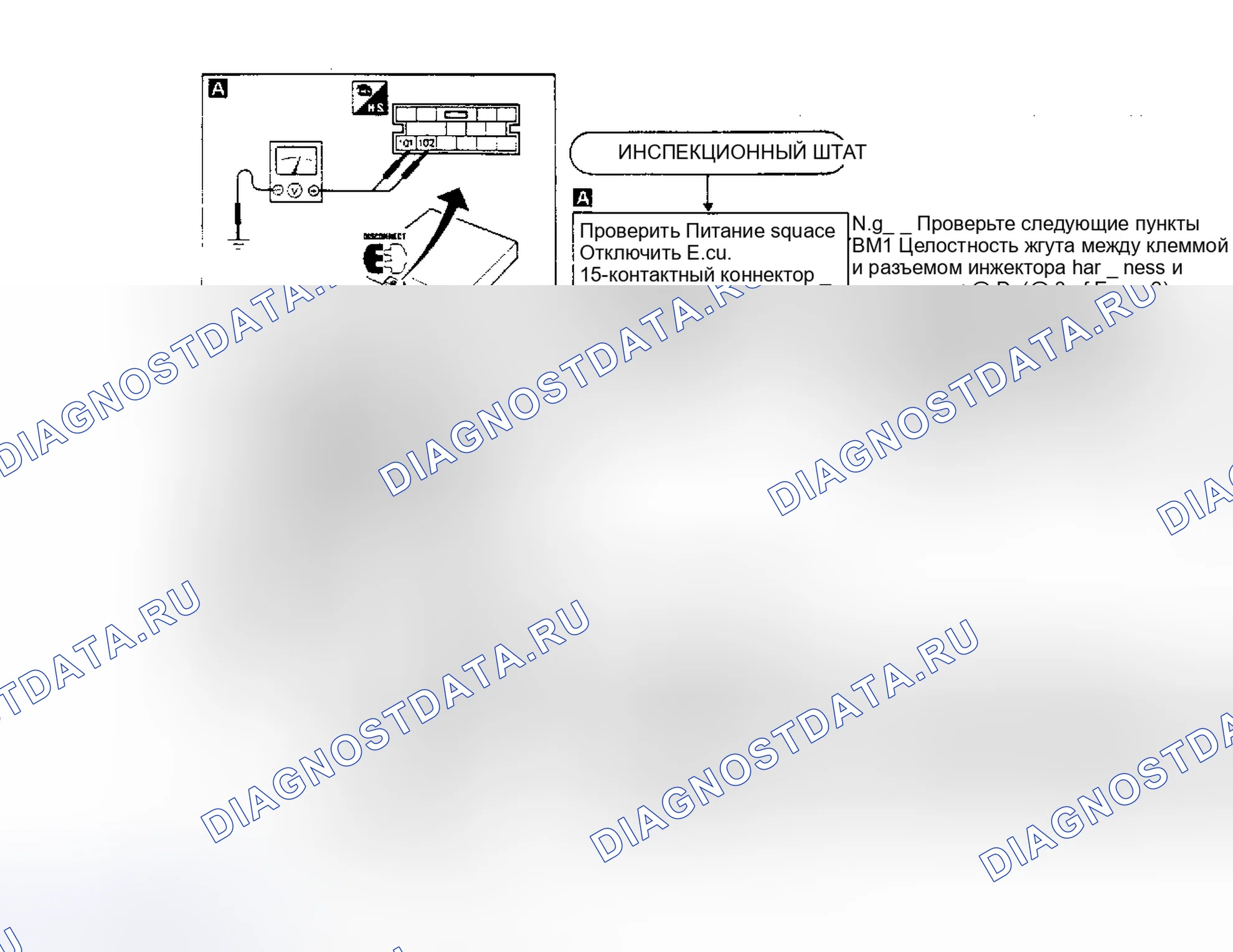 Рис. 51: Pulsar Nx Xe Inj неисправность (Non Self-Diag Item) проверка Q. Nissan Pulsar N13
