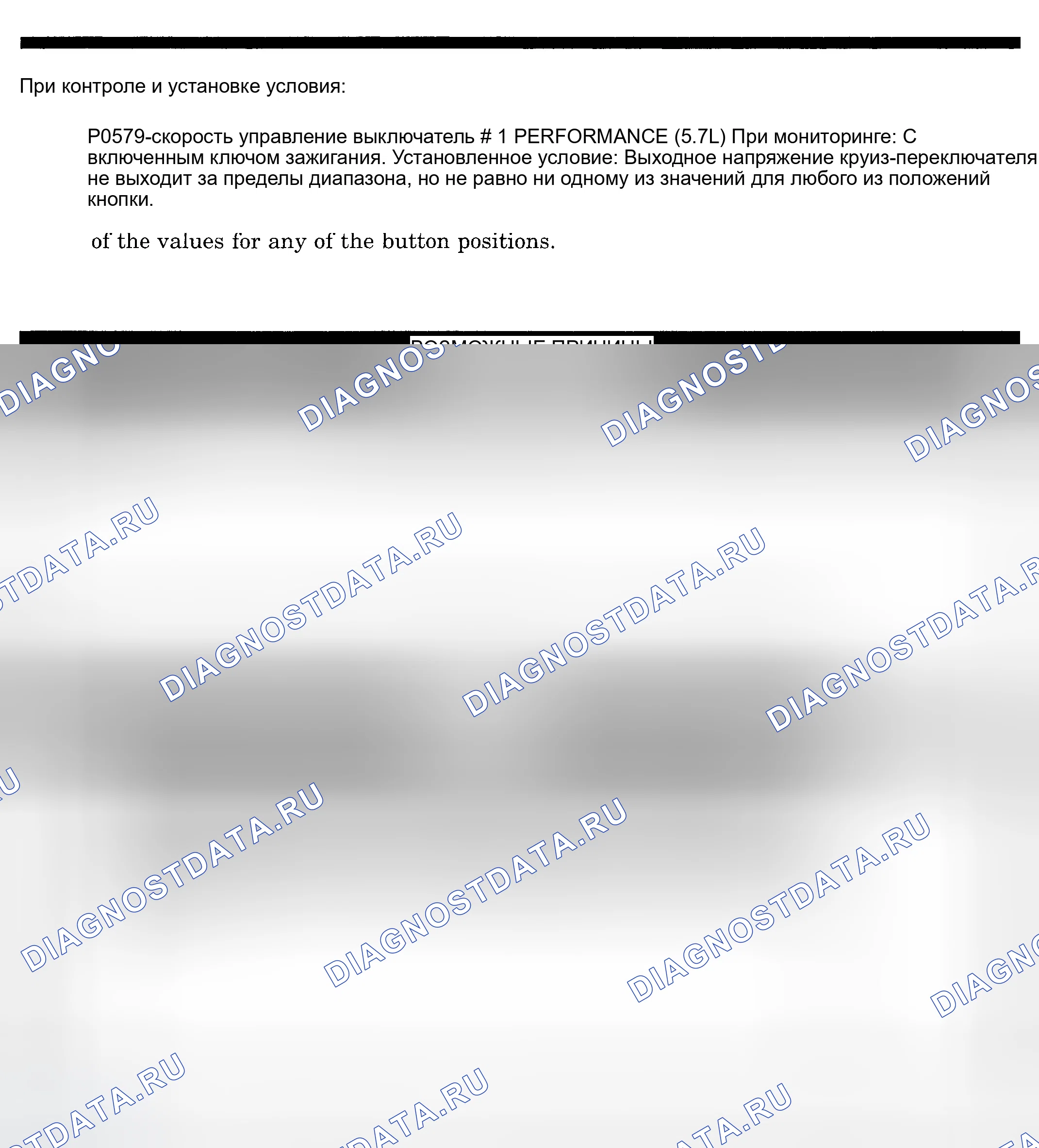 Рис. 598: расшифровка кода ошибки P0579: БЫСТРОДЕЙСТВИЕ ПЕРЕКЛЮЧАТЕЛЯ ЧАСТОТЫ ВРАЩЕНИЯ № 1 (5.7L). Dodge Pickup R2500 