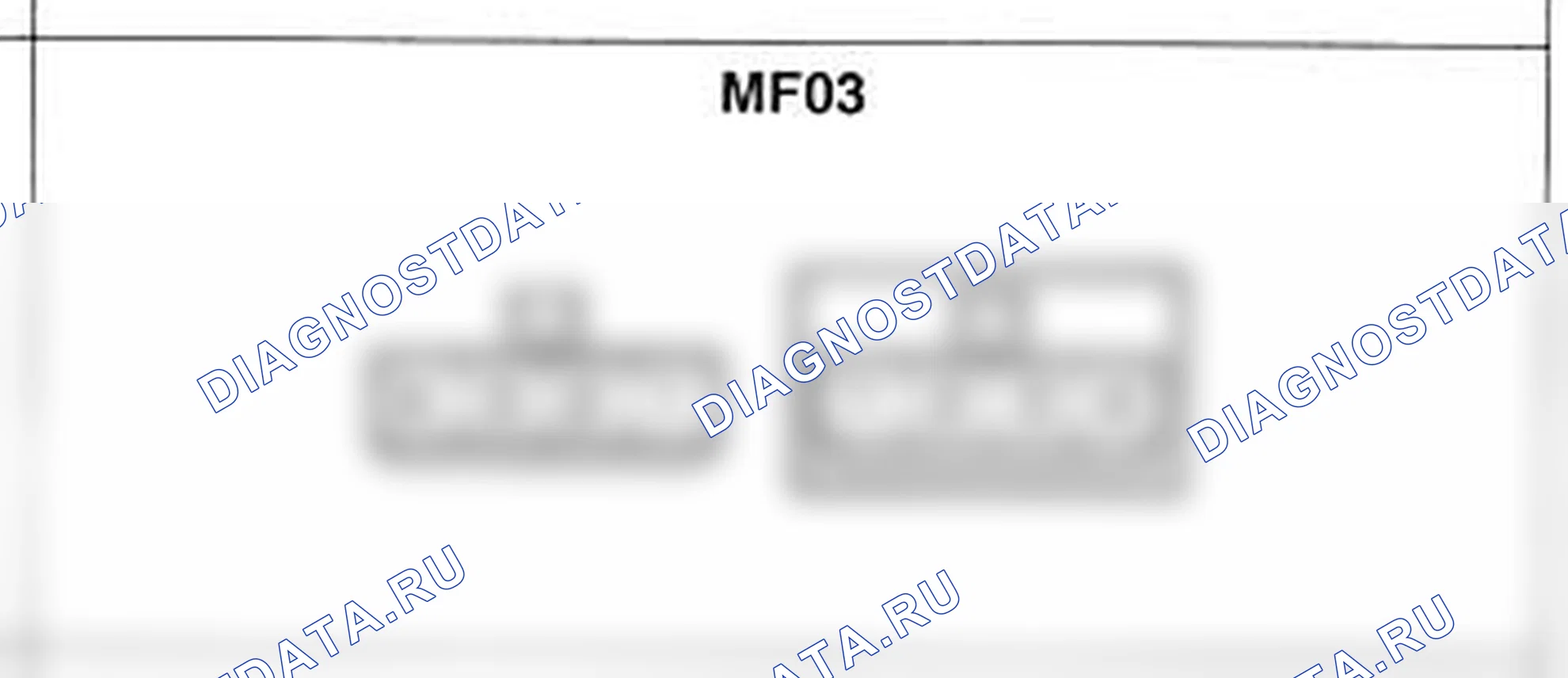 Распиновка разъёма MF03 — основного жгута. Hyundai Atos MX