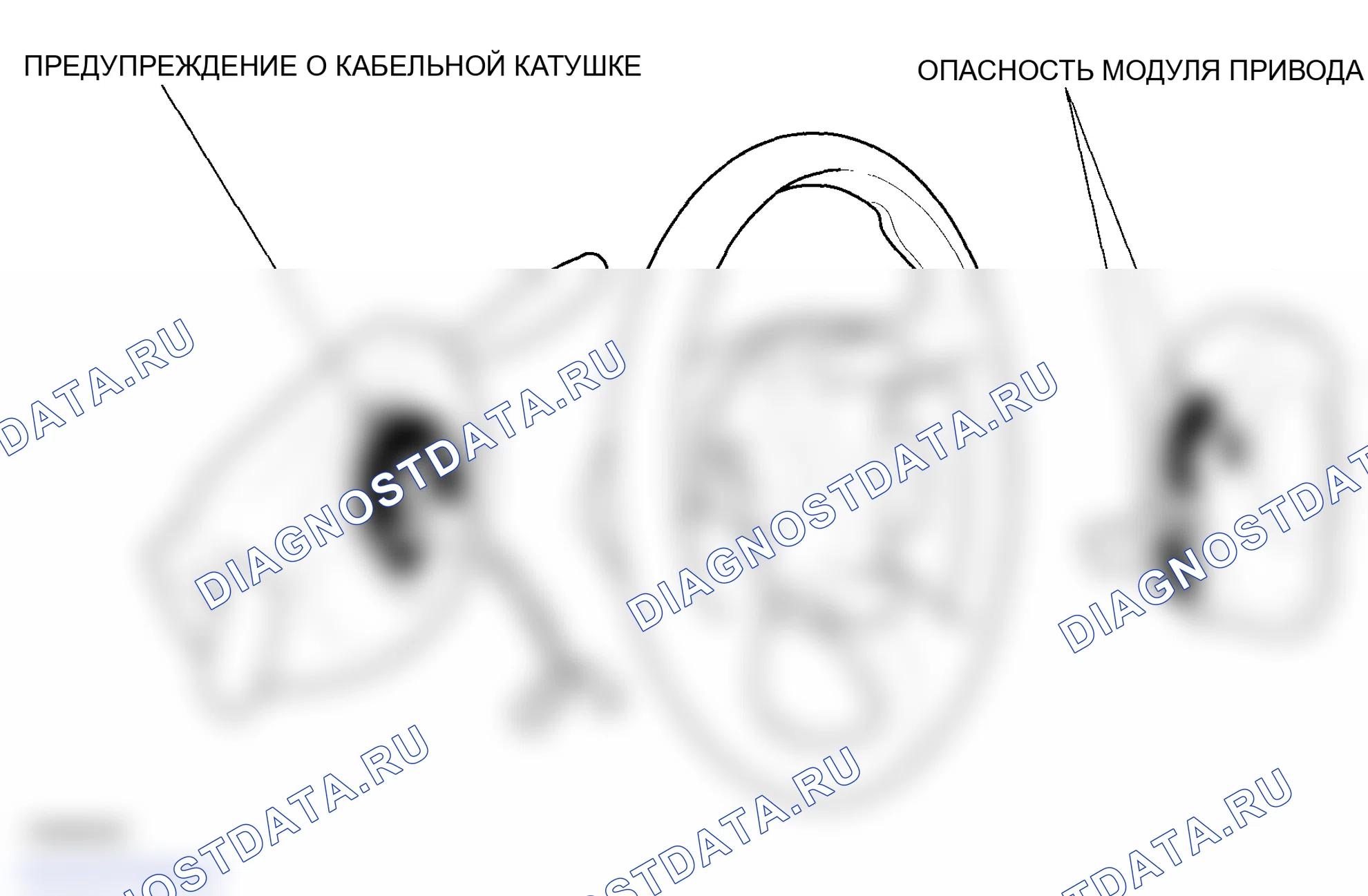 Рис. 42: Расположение знаков опасности / предупреждения / предостережения. Honda S2000 AP2 рестайлинг