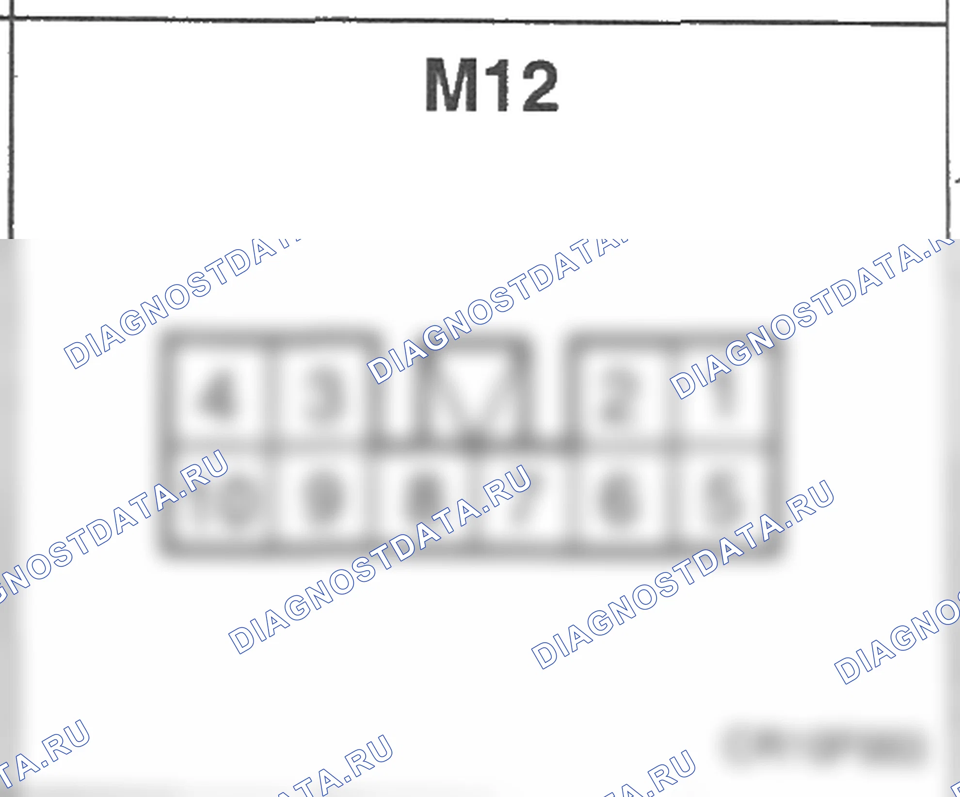 Распиновка разъёма M12 — основного жгута. Hyundai Atos MX