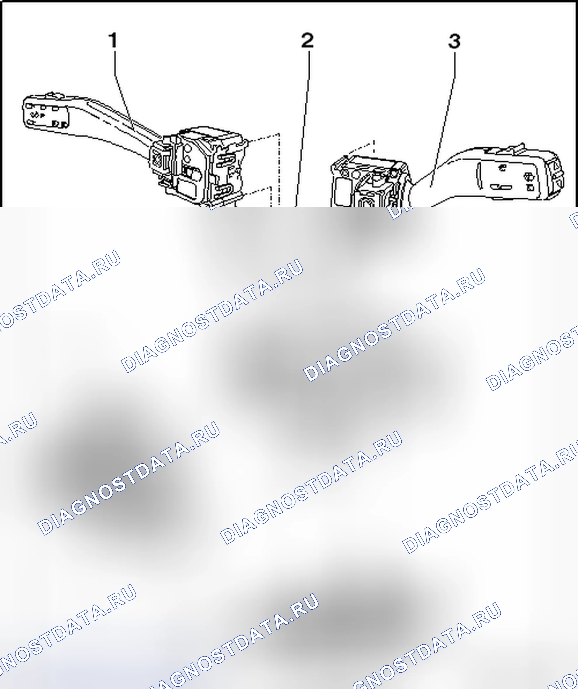 Рис. 4: ПЕРЕКЛЮЧАТЕЛЬ РУЛЕВОЙ КОЛОНКИ, ДО 05.10, ОБЗОР. Volkswagen Golf Mk6