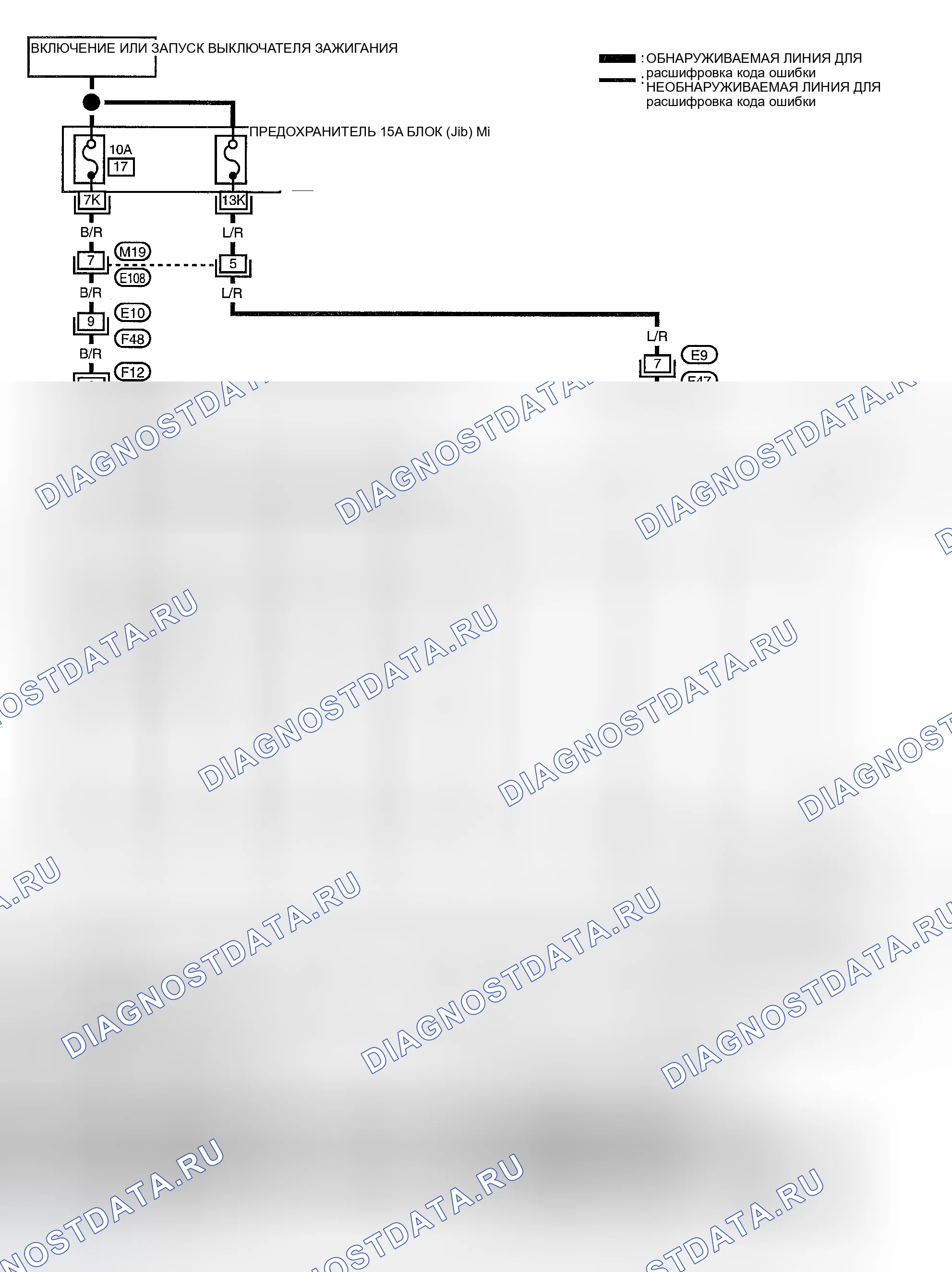 Рис. 741: Идентификация цепи. Nissan Sentra B15