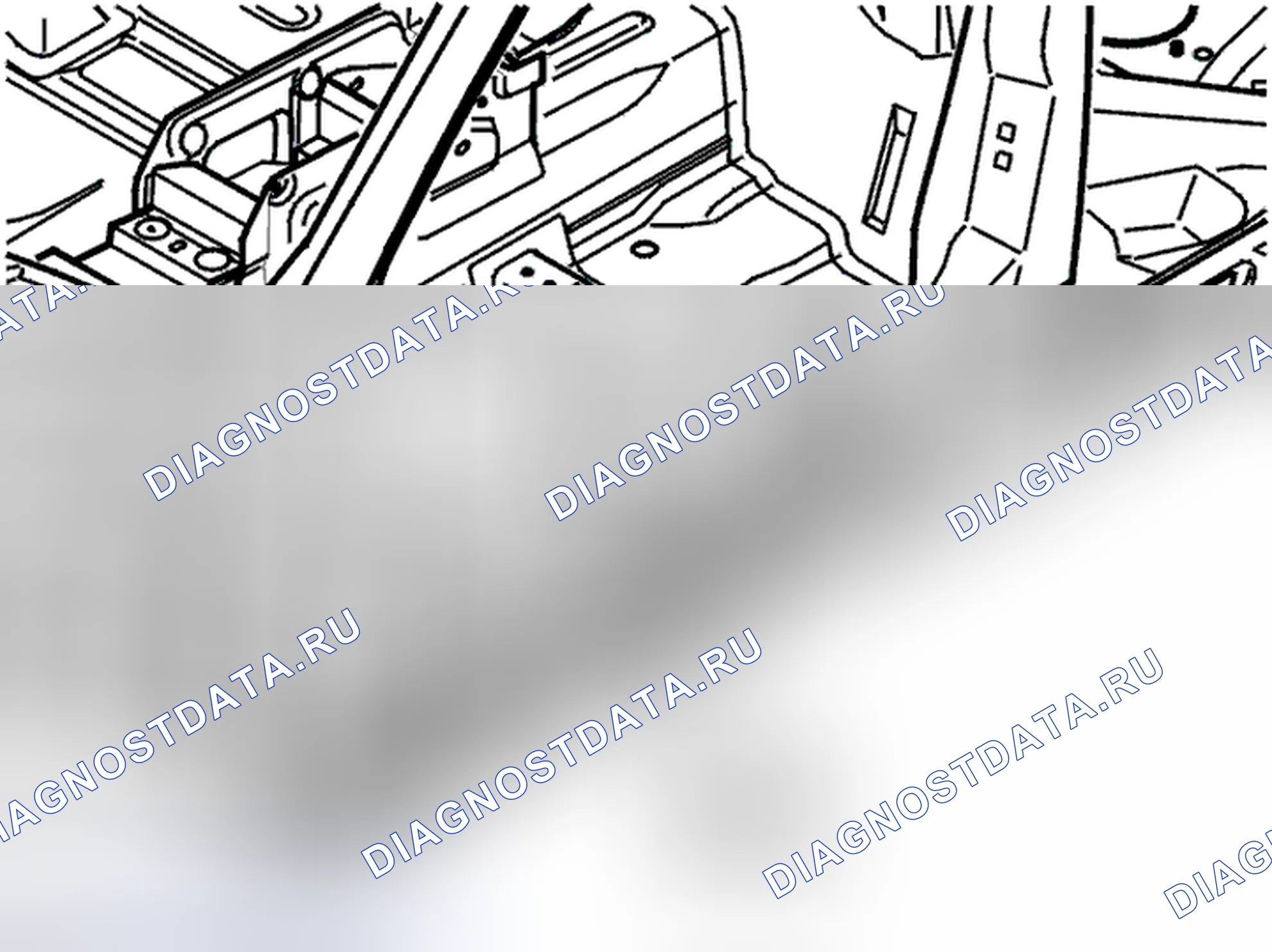 Рис. 255: Усиление панели коромысла, замена. Volvo V70 II