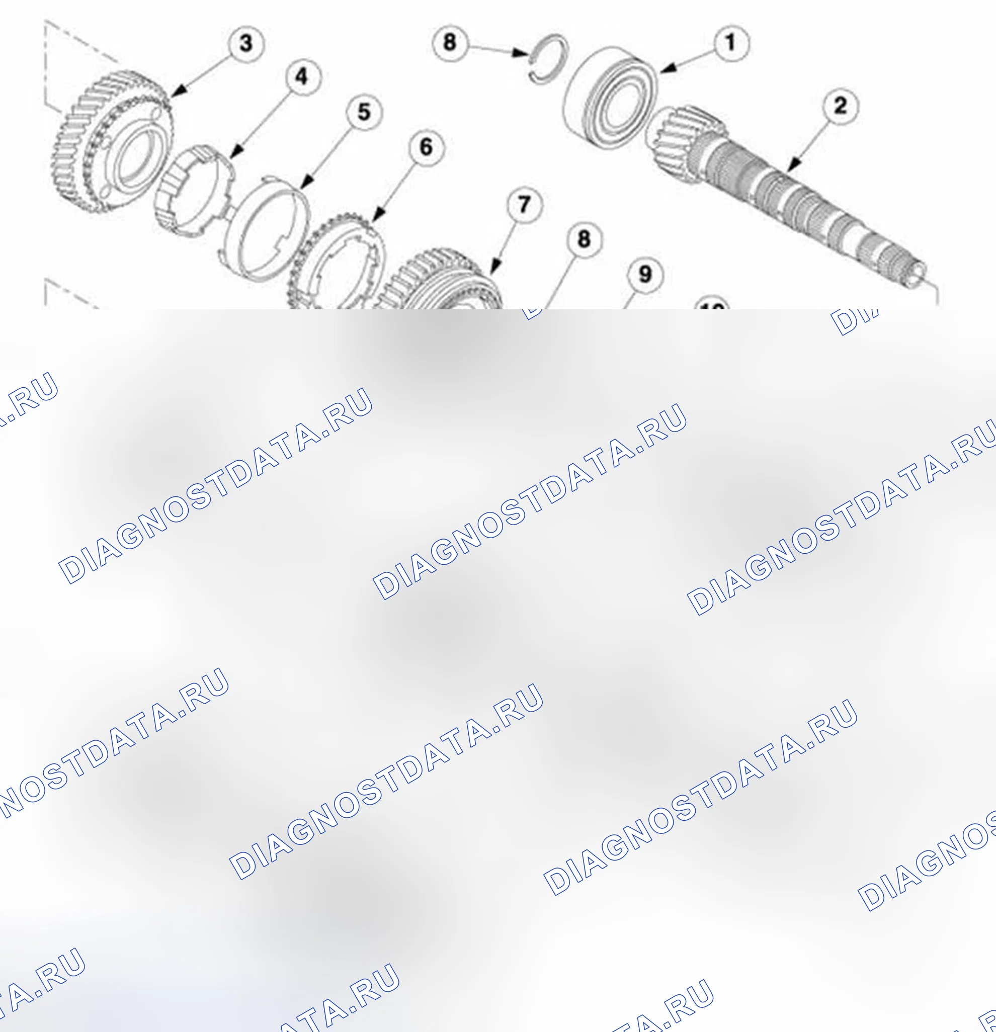 Рис. 5: Выходной вал. Ford Fiesta Mk6