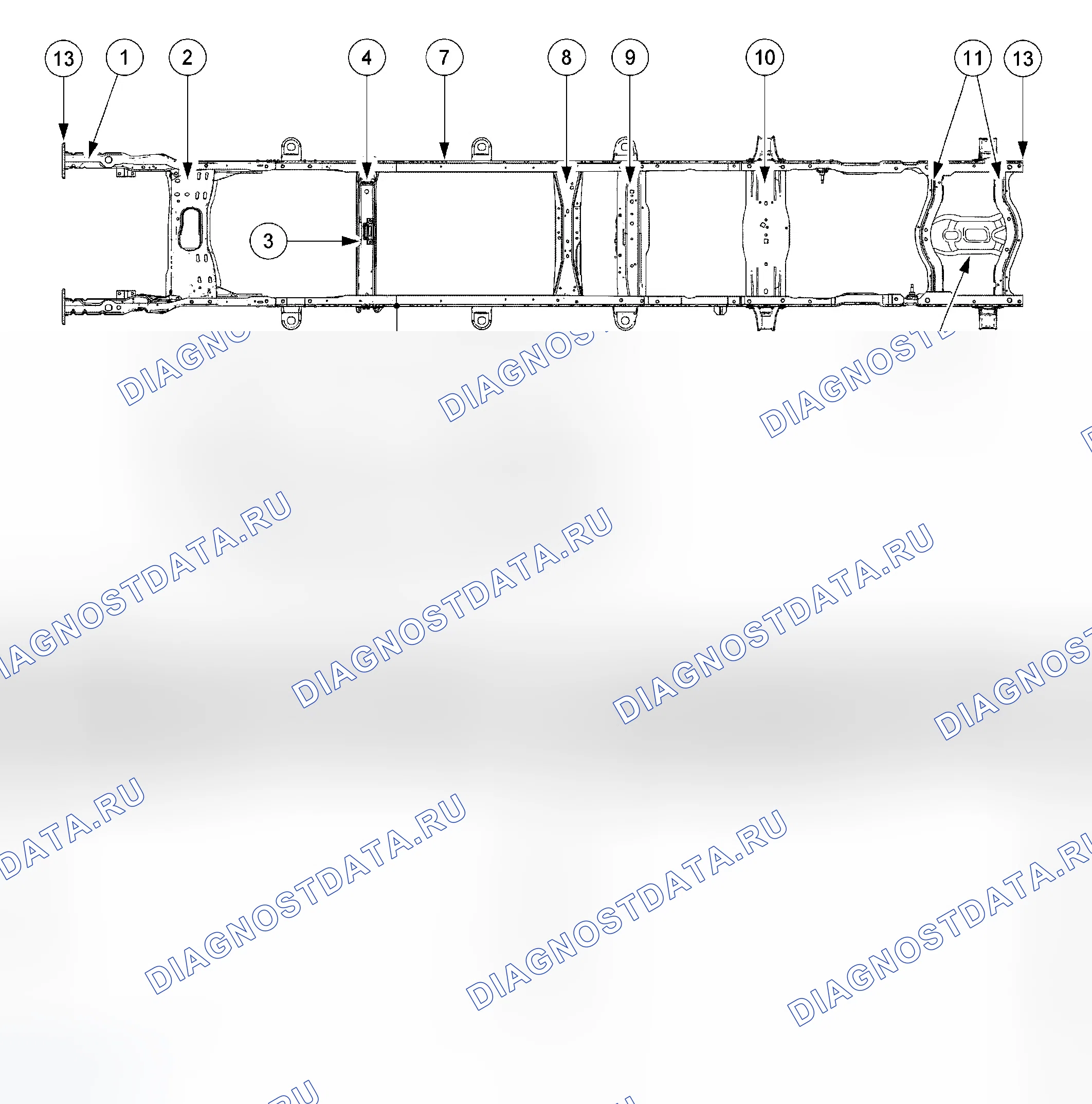 Рис. 27: Монтаж на раме и кузове. Ford Cab & Chassis F350 Super Duty 