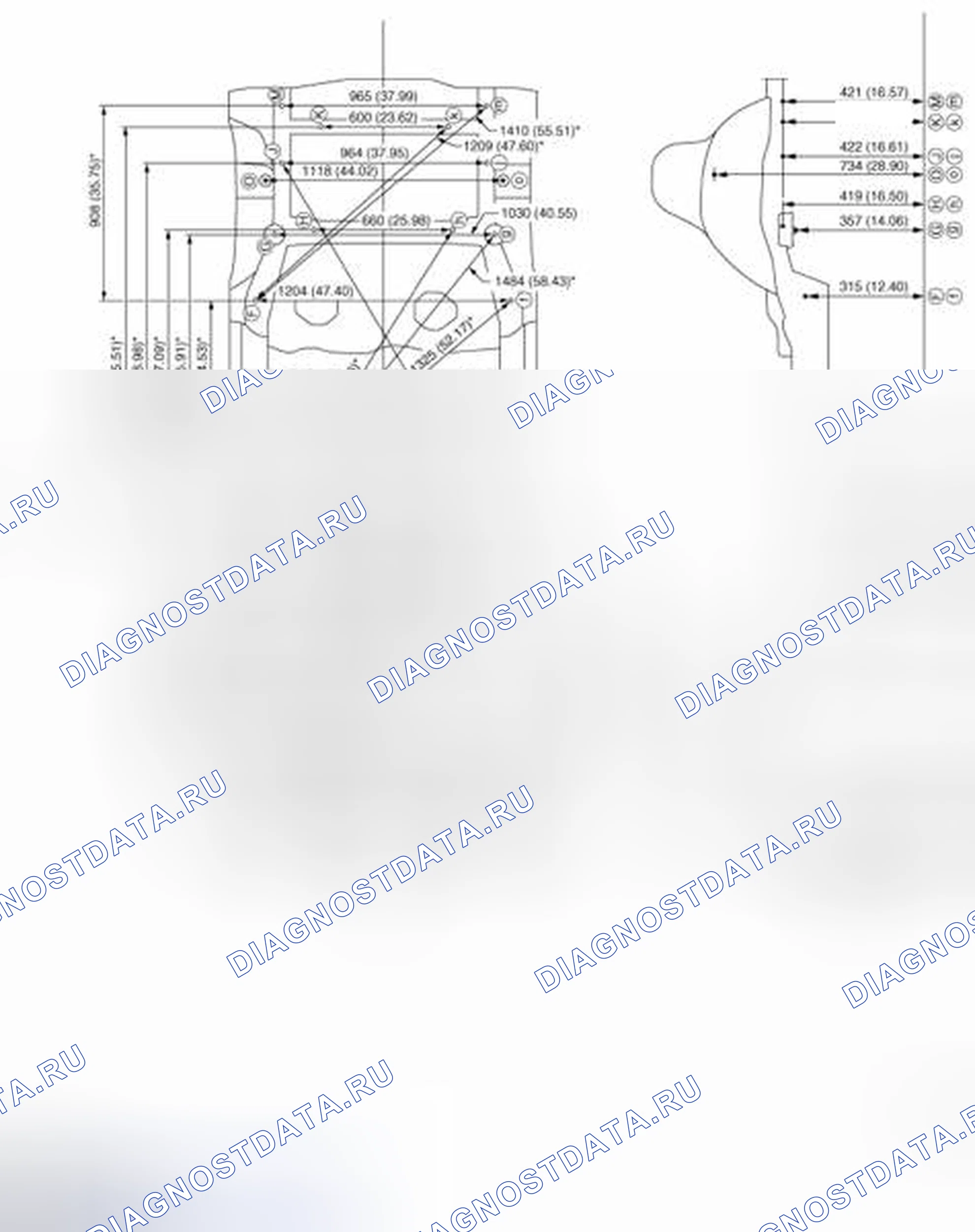 Рис. 215: ИЗМЕРЕНИЕ. BMW 4 серия F32/F33 рестайлинг