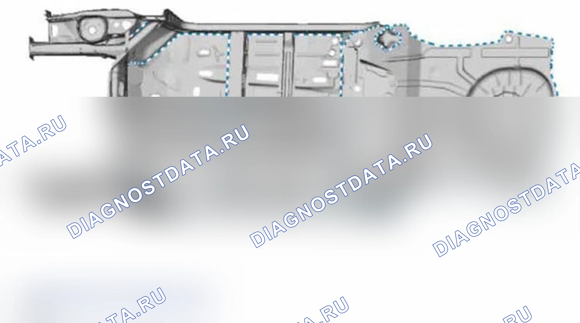 Рис. 393: Поддон пола - бензин. Ford Focus III