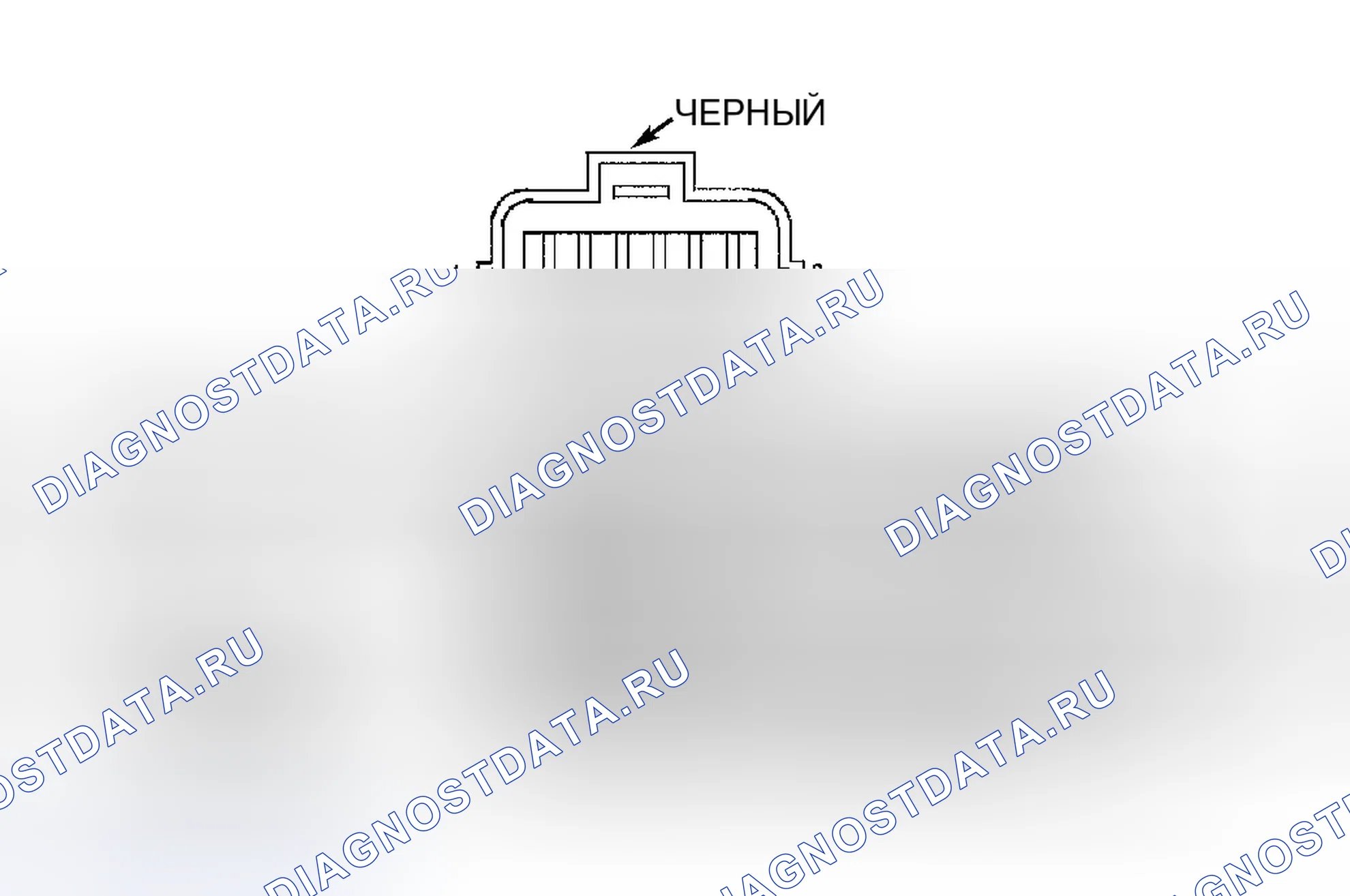 Рис. 816: ВИД С ТОРЦА РАЗЪЕМА ДАТЧИКА ДИАПАЗОНА ПЕРЕДАЧИ. Dodge Pickup R2500 