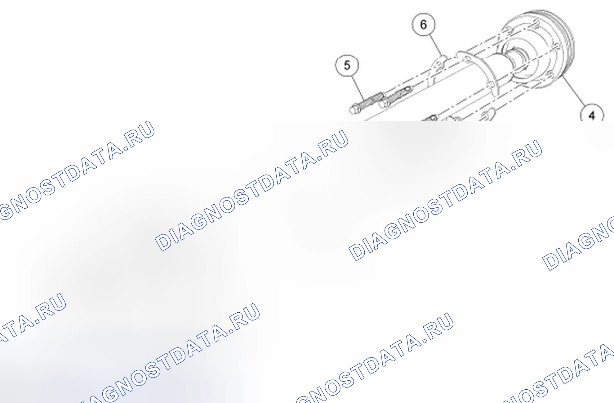 Рис. 65: Карданный вал - передний. Ford Ranger II рестайлинг