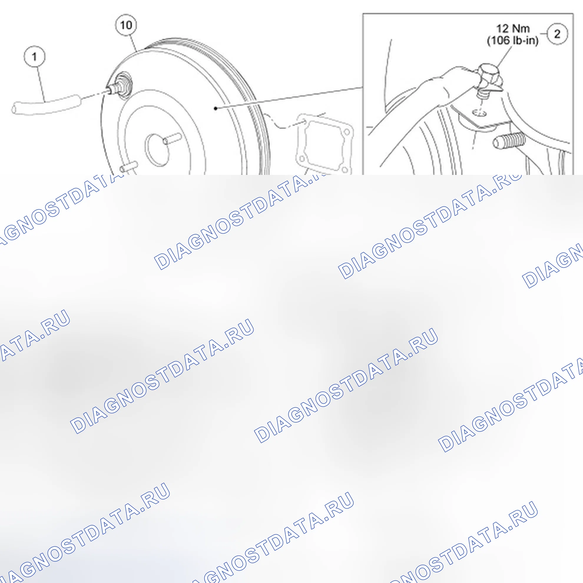 Рис. 20: Усилитель тормозов. Ford Fusion I рестайлинг