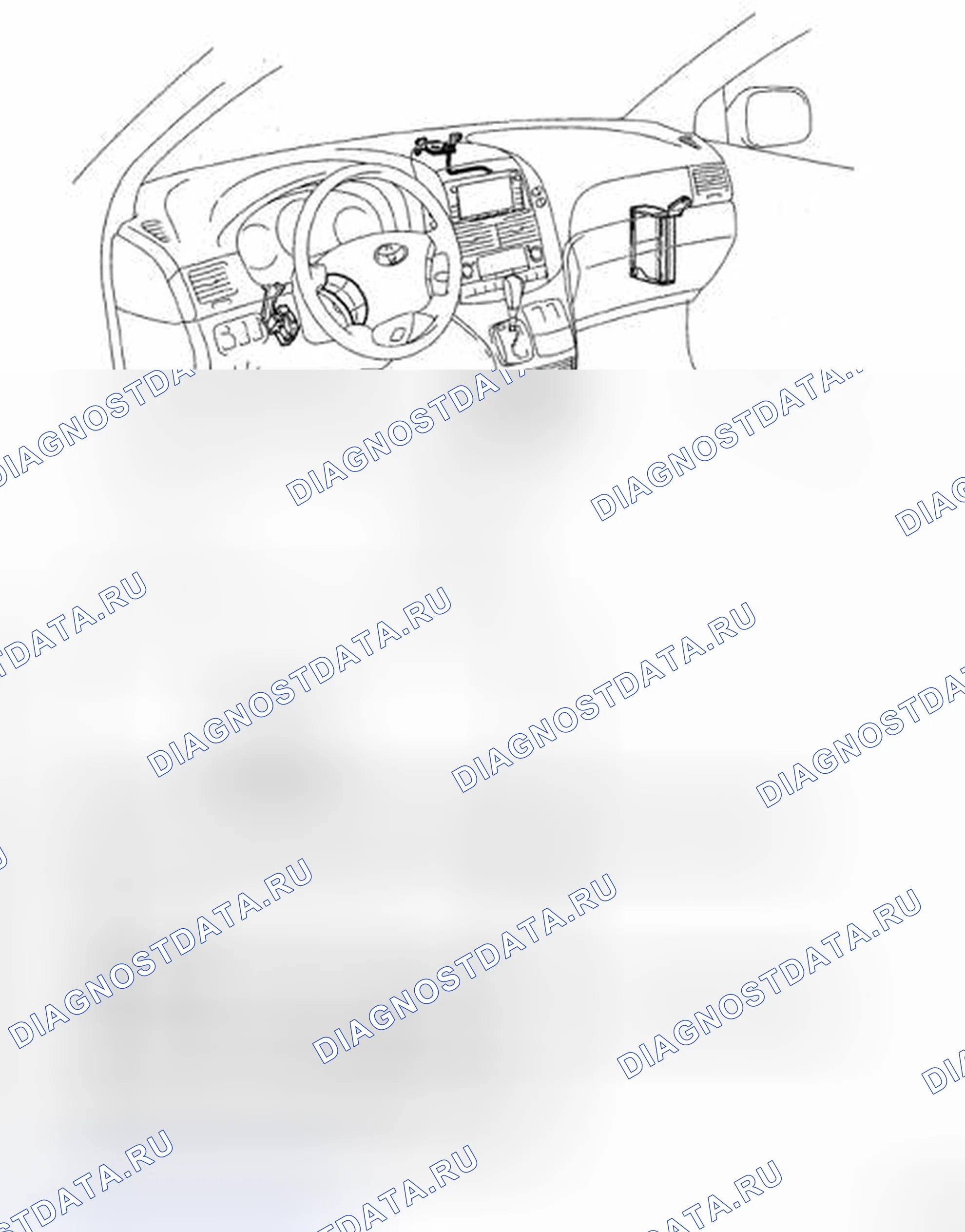 Рис. 4: Идентификация компонентов прикуривателя (2 из 2). Toyota Sienna II рестайлинг