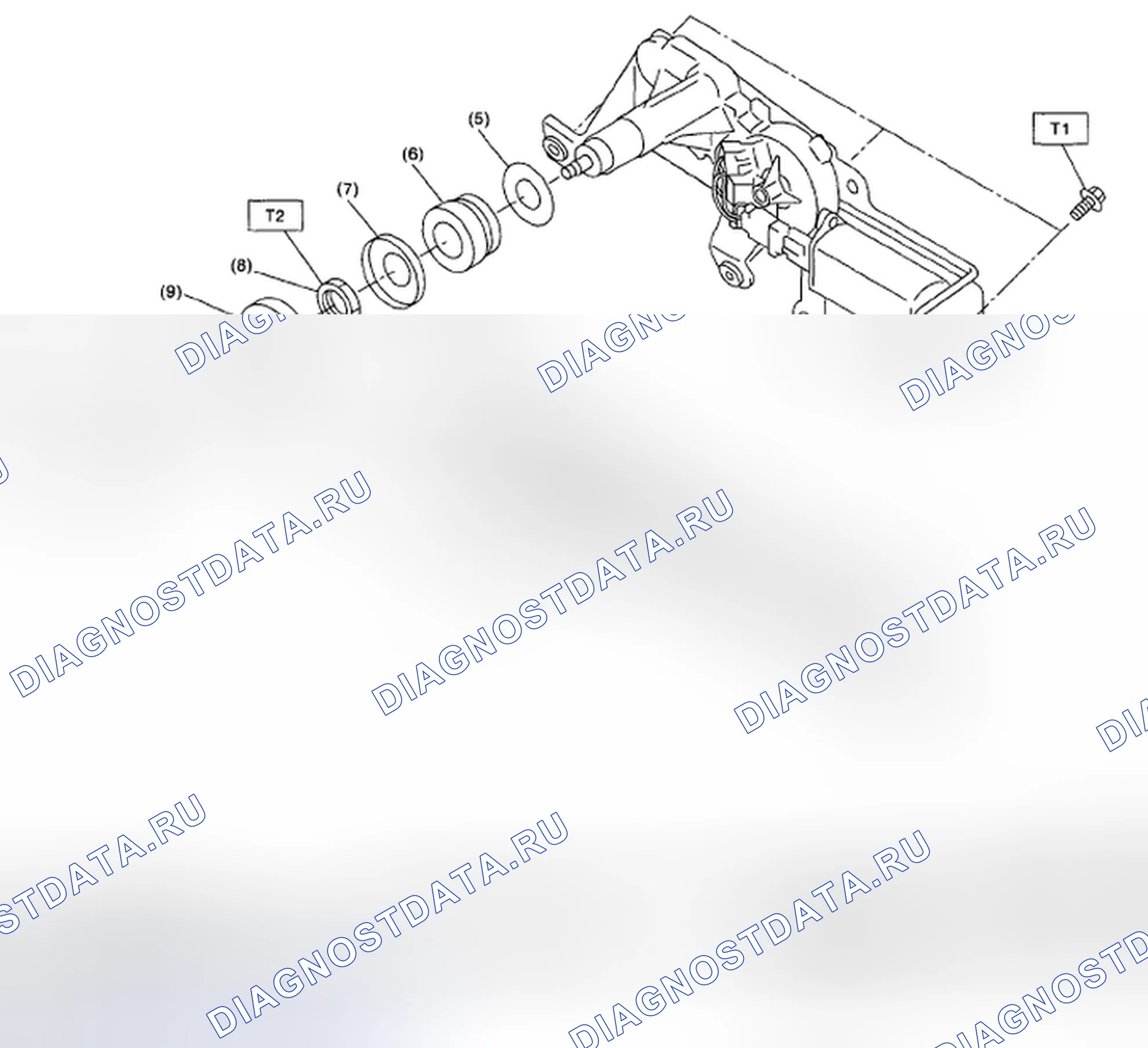 Рис. 6: ЗАДНИЙ СТЕКЛООЧИСТИТЕЛЬ. Honda Vigor I