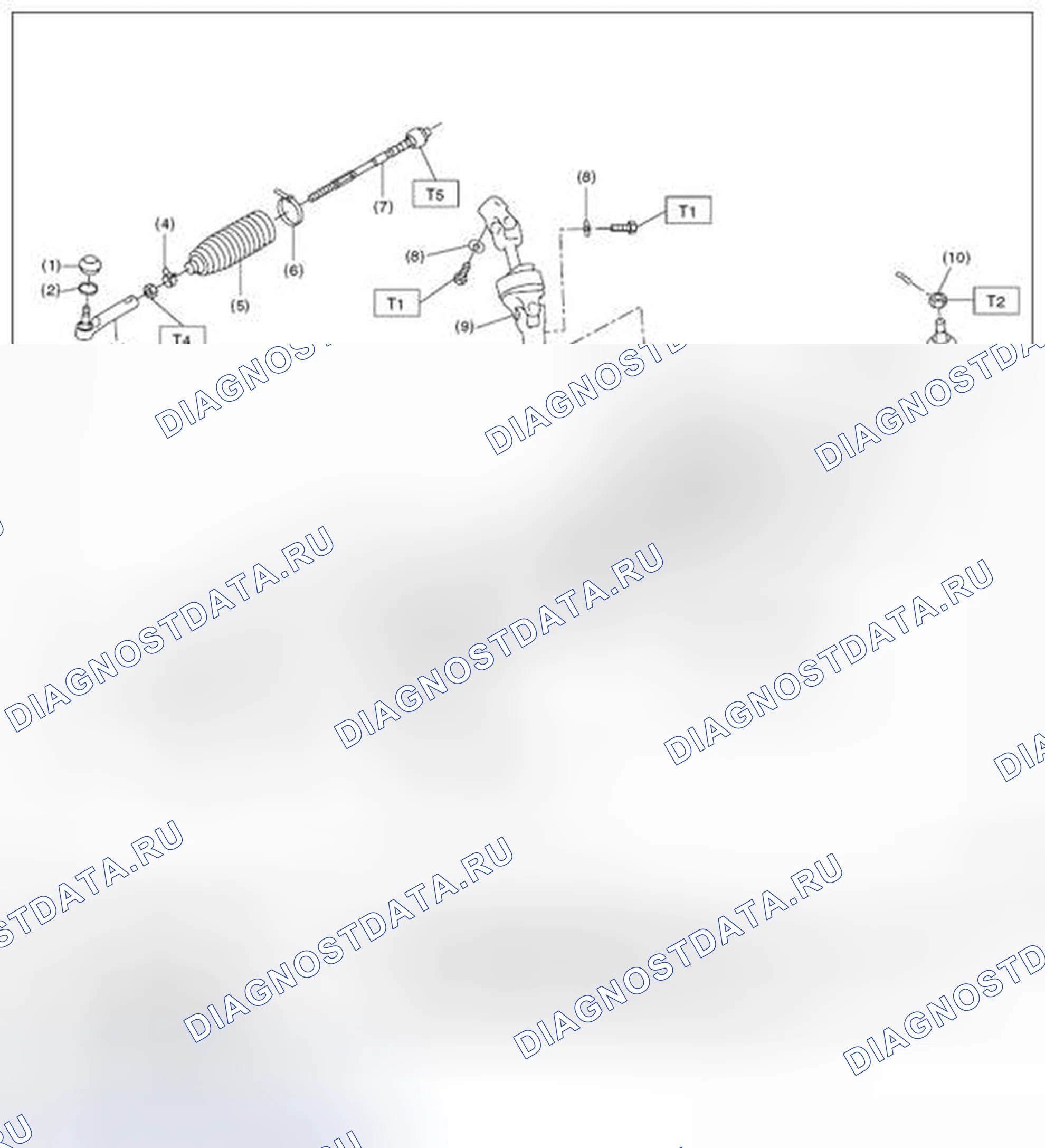 Рис. 18: РУЛЕВАЯ КОРОБКА ПЕРЕДАЧ. Subaru Forester SJ