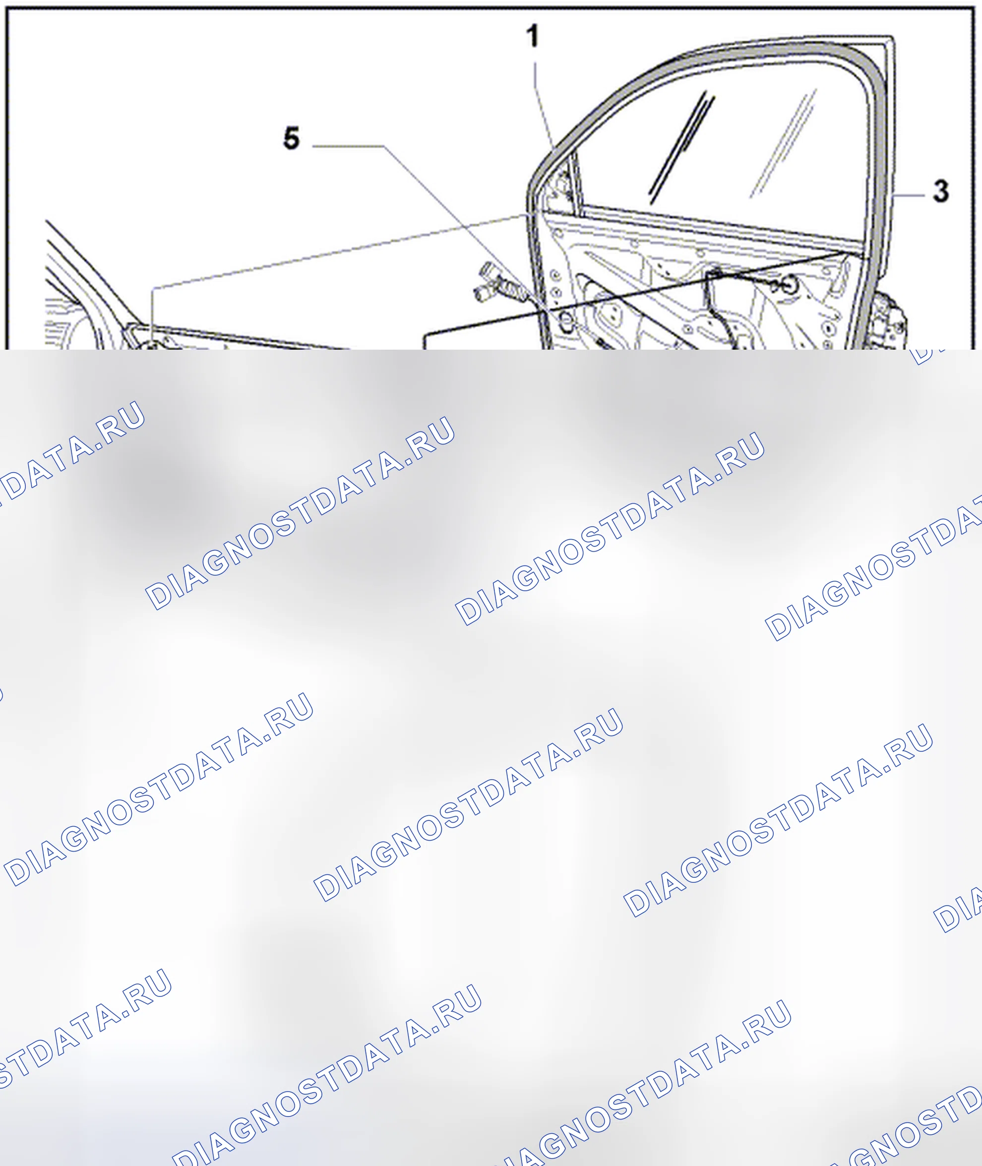 Рис. 135: УПЛОТНЕНИЕ НАРУЖНОЙ ДВЕРИ. Volkswagen Touareg I