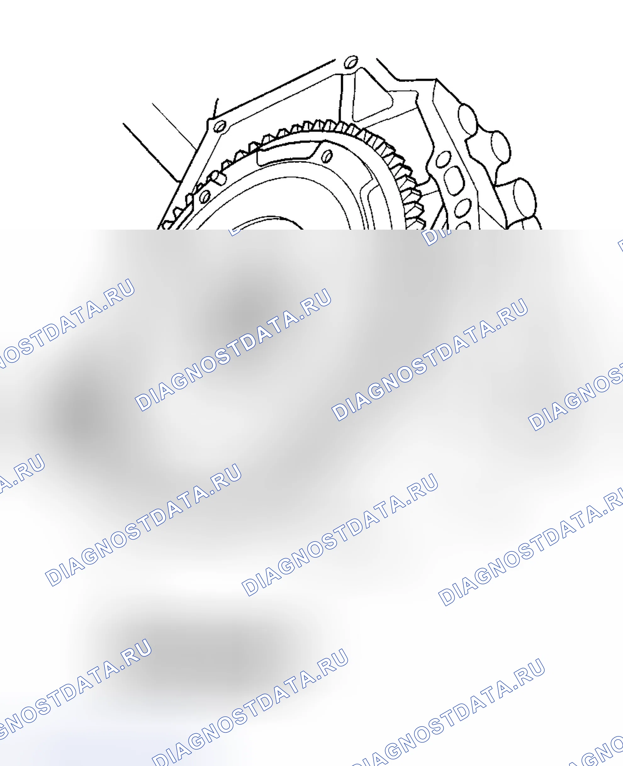 Рис. 19: Снятие маховика. Honda Accord VI