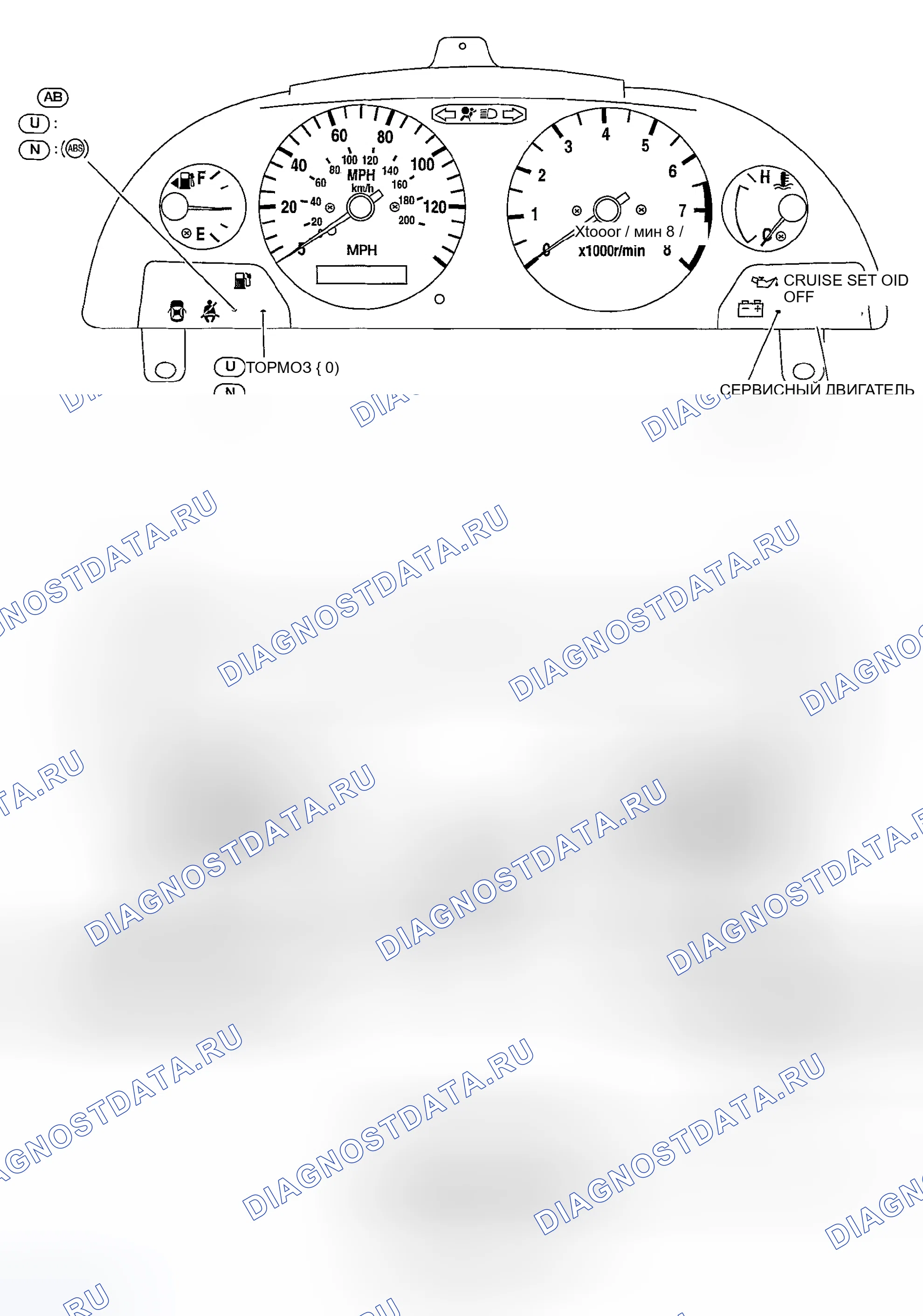 Рис. 39: С тахометром (модели QG18DE). Nissan Sentra B15