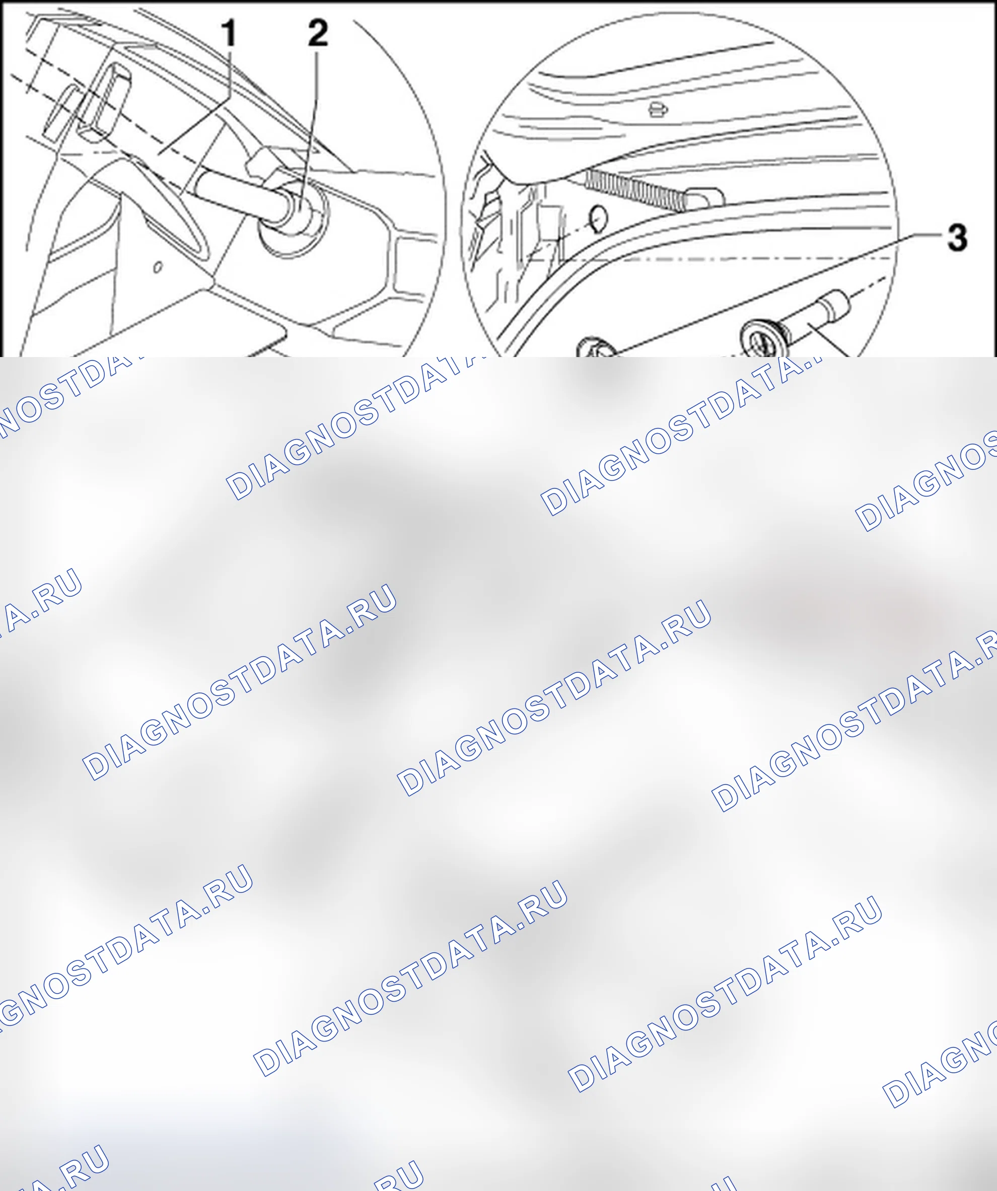 Рис. 9: ПЕРЕДНИЕ ШЛАНГИ ДЛЯ СЛИВА ВОДЫ. Volkswagen New Beetle A4