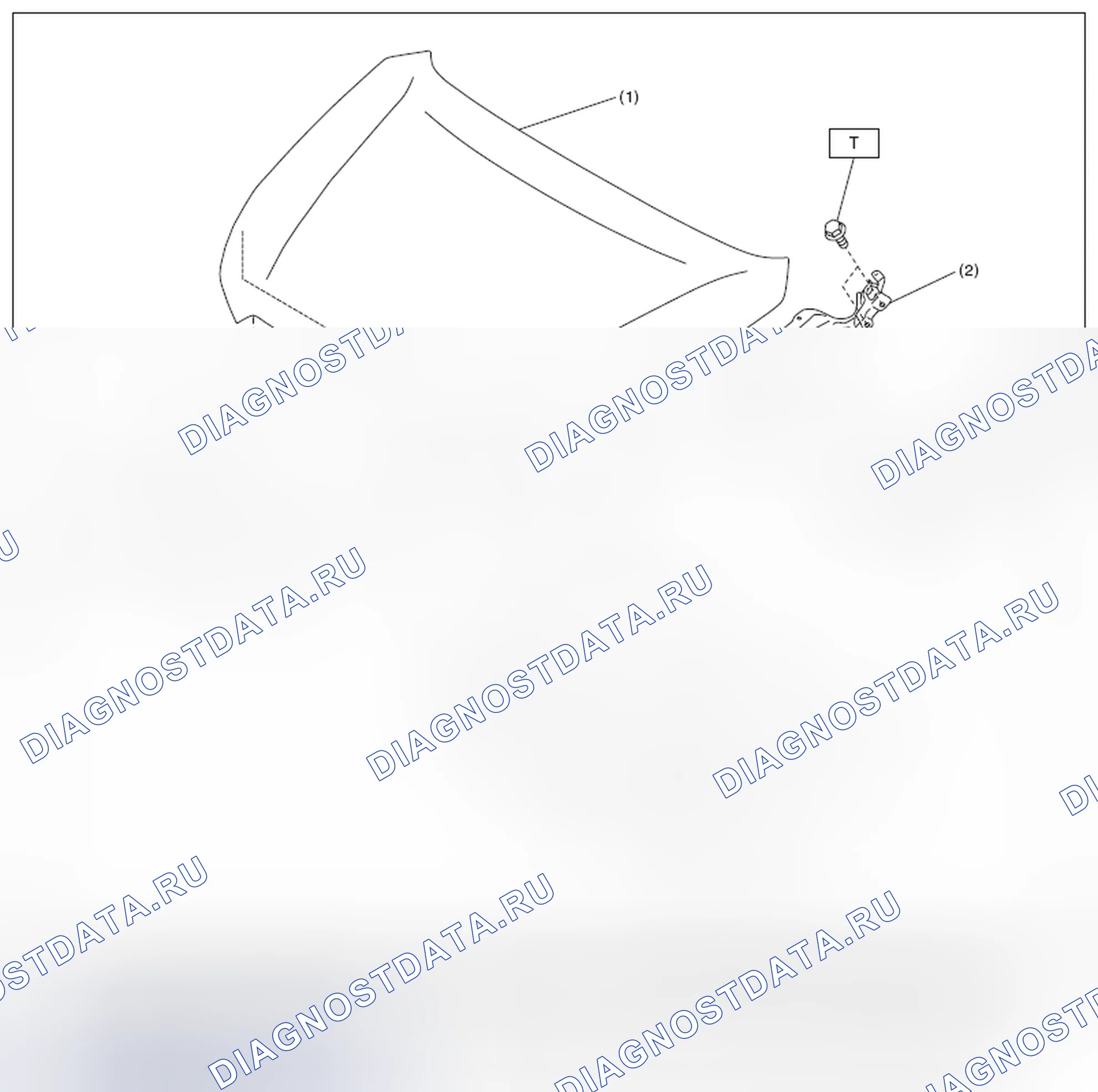 Рис. 8: ПЕРЕДНИЙ КАПОТ. Subaru Impreza GK