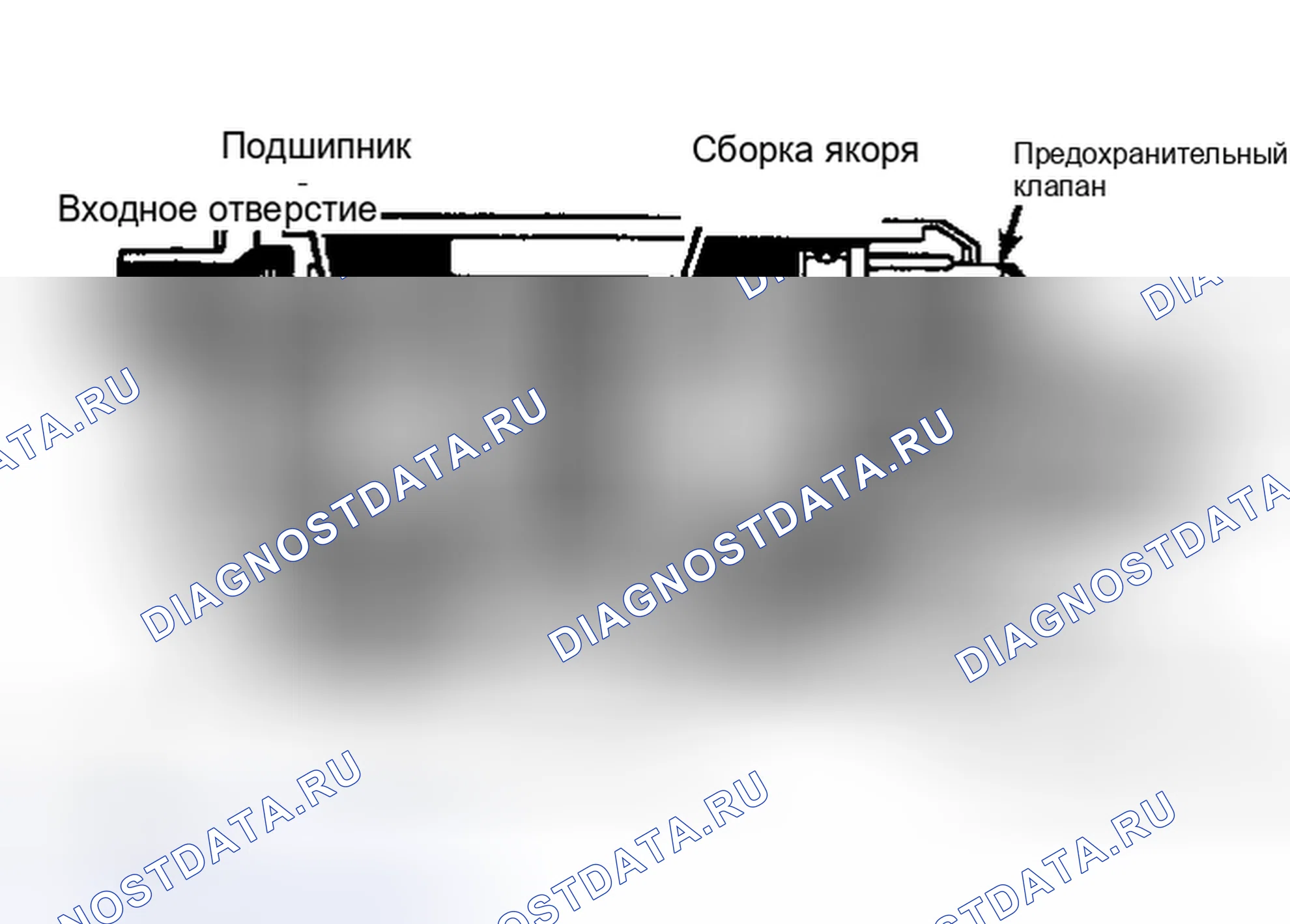 Рис. 56: Вид в разрезе электрического топливного насоса. Toyota Camry V10