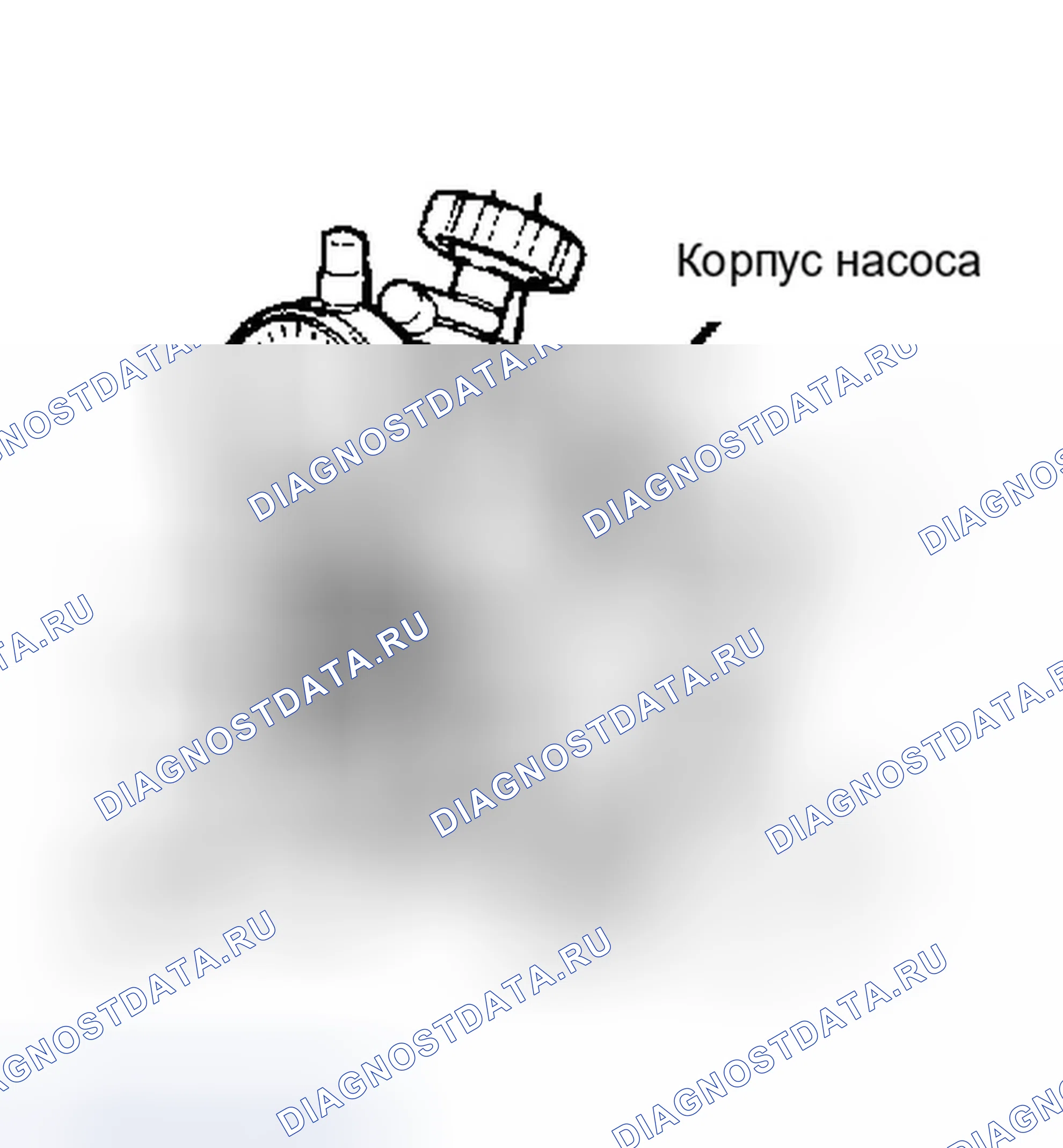 Рис. 5: Измерение зазора между валом и корпусом насоса. Dodge Ram I