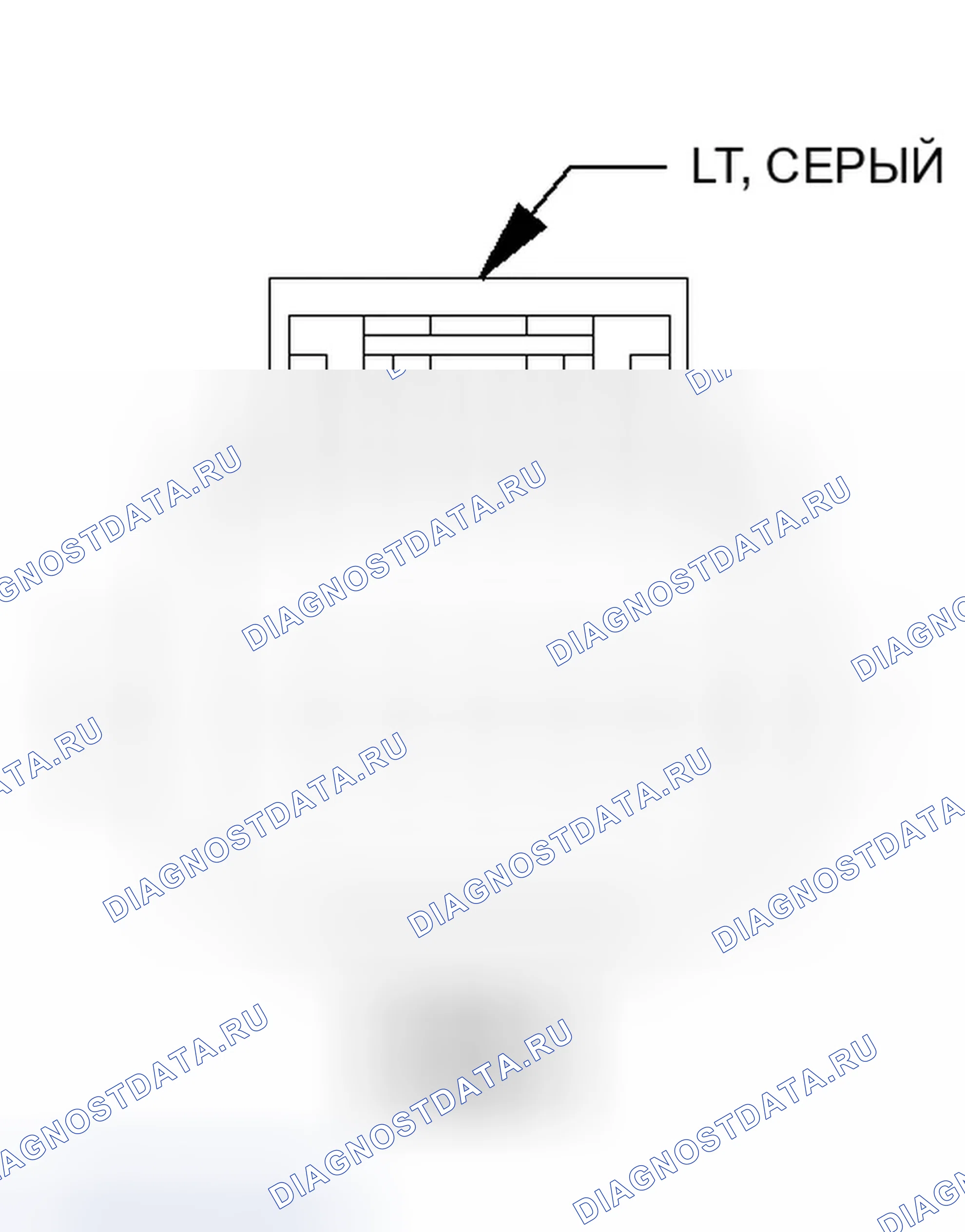 Рис. 42: Вид с торца линейного соединителя со стороны купола (C313). Chrysler Pacifica CS