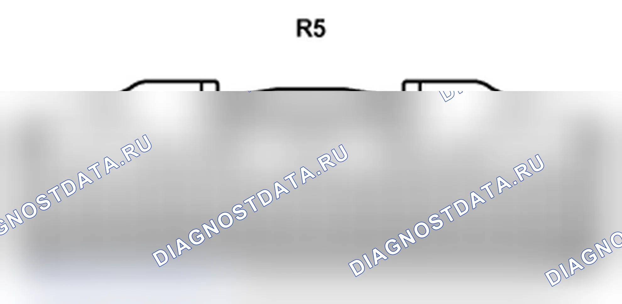 Рис. 473: Вид с торца разъема служебного модуля (R5). Lexus IS F I