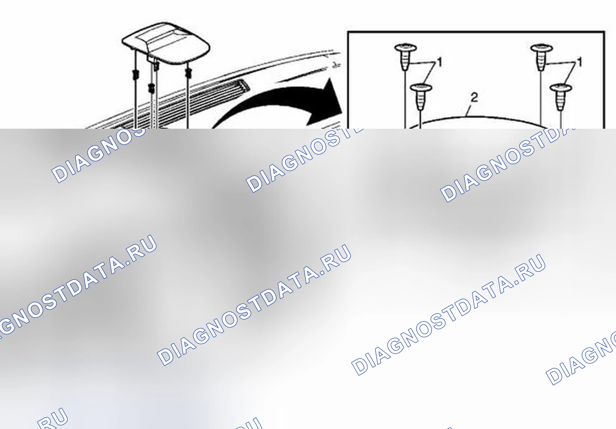 Рис. 14: Замена громкоговорителя радиоблока. Cadillac DTS I