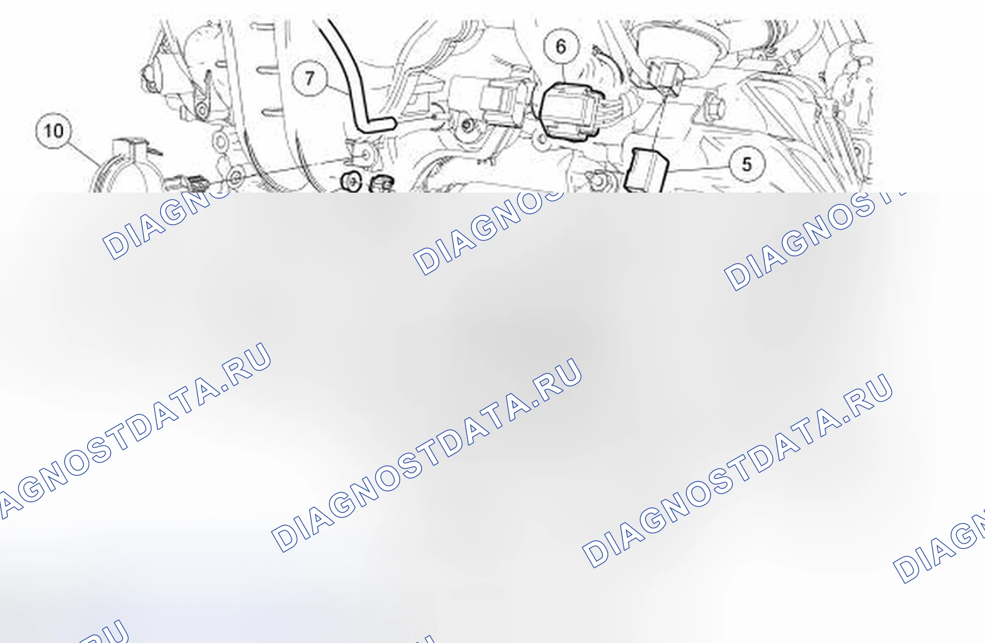 Двигатель - 2.3L: Расположение компонентов. Hyundai Maxcruz I