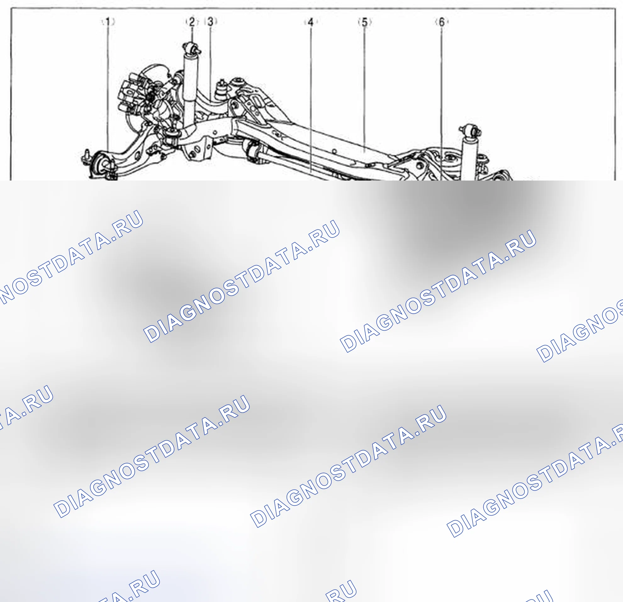 Рис. 1: ИНДЕКС РАСПОЛОЖЕНИЯ ЗАДНЕЙ ПОДВЕСКИ. Honda CR-V II рестайлинг