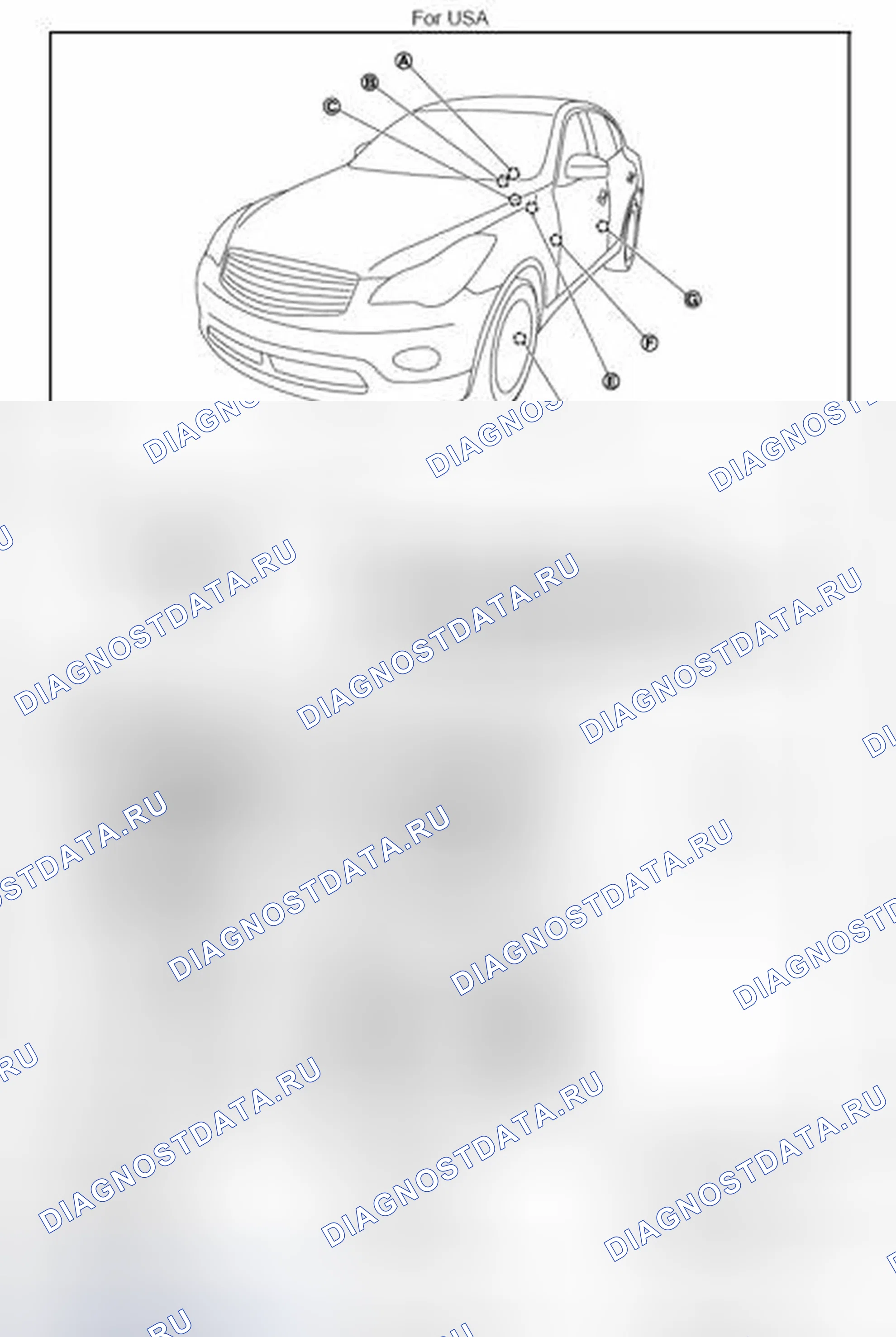 Рис. 5: Расположение компонентов. Infiniti EX35 I