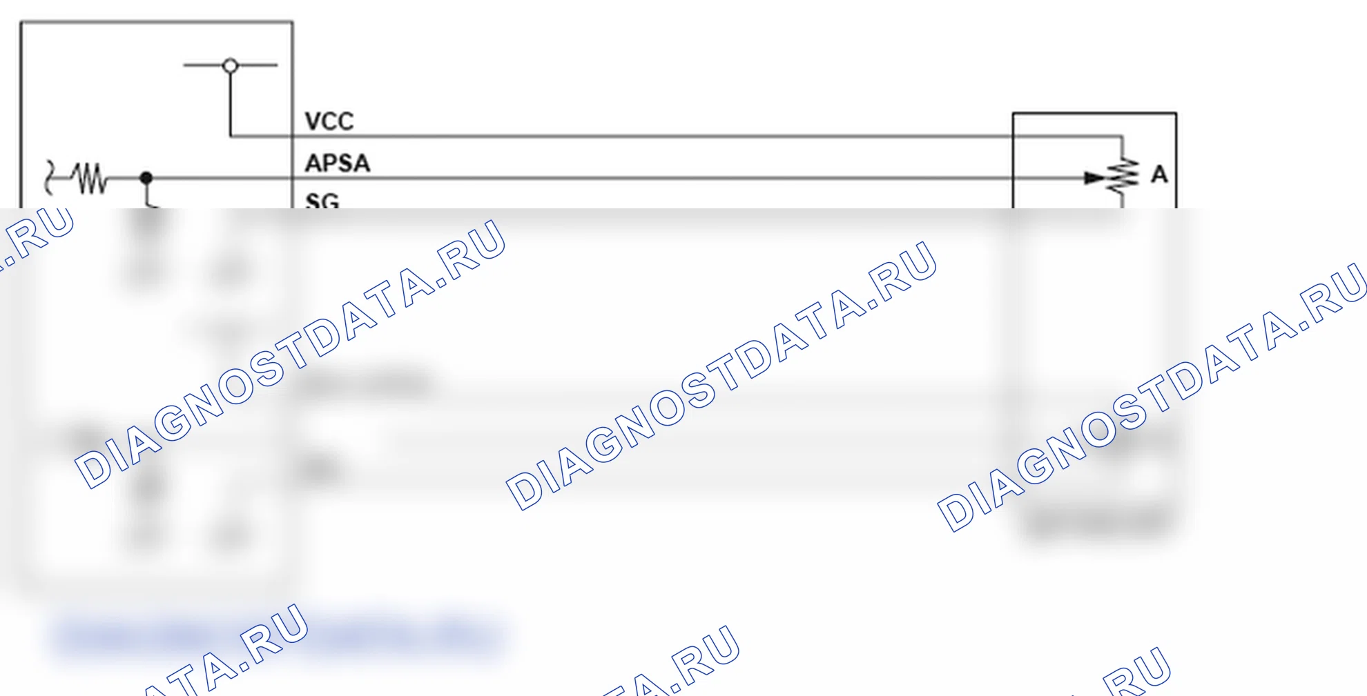 Рис. 226: Принципиальная схема датчика А положения педали акселератора (APP) (датчика D положения дроссельной заслонки (Tp)). Honda S2000 AP2 рестайлинг