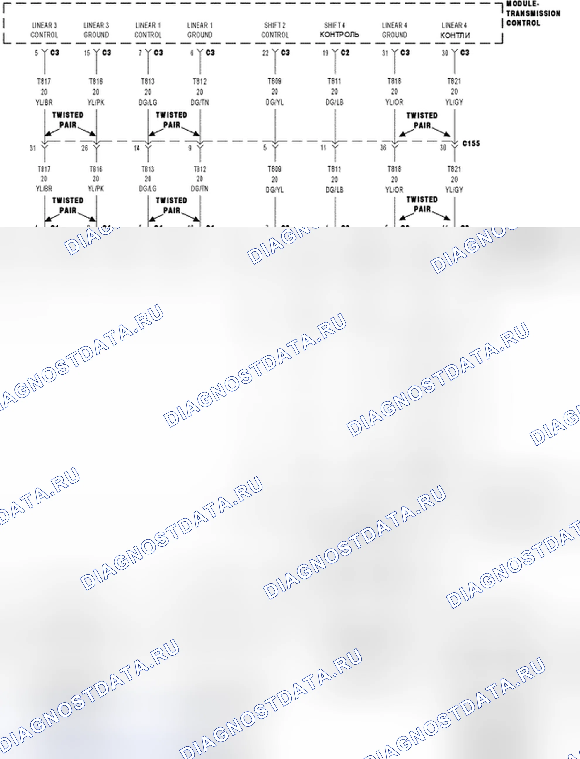Рис. 440: Принципиальная схема. Dodge Cab & Chassis R3500 HD transition