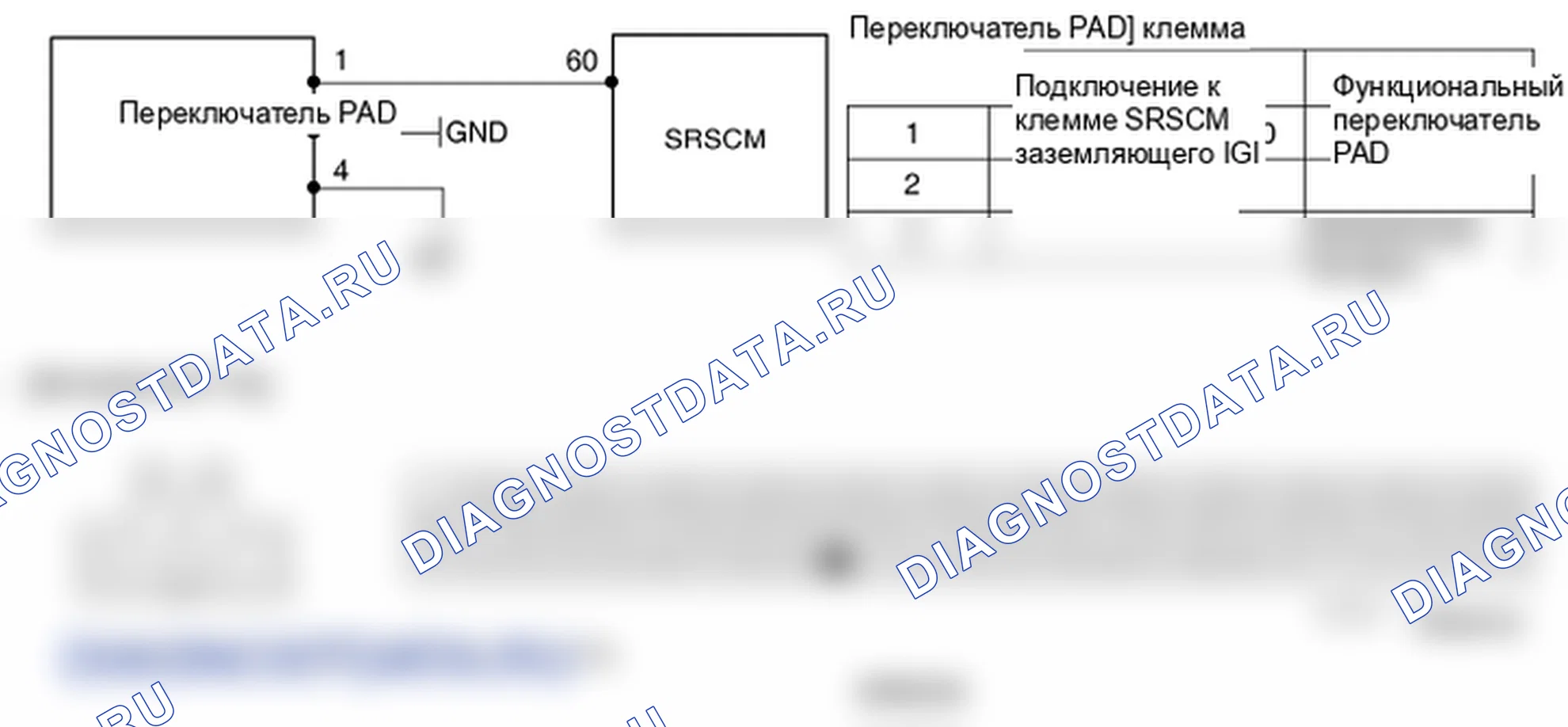 Фрагмент электросхемы: B1527. Kia Sorento BL