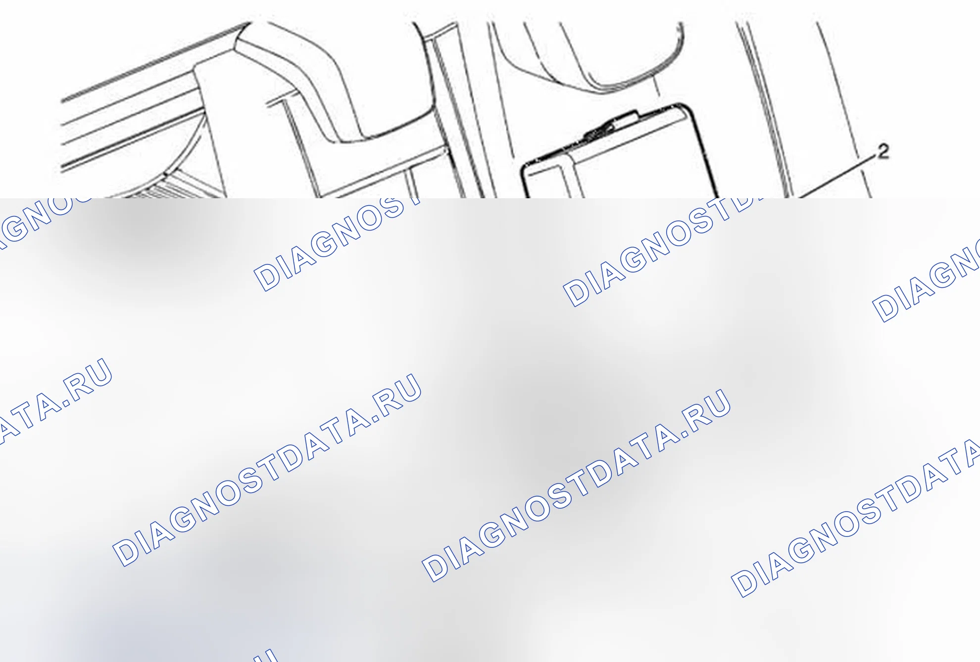 Рис. 25: Замена подлокотника заднего сиденья. Buick Encore I