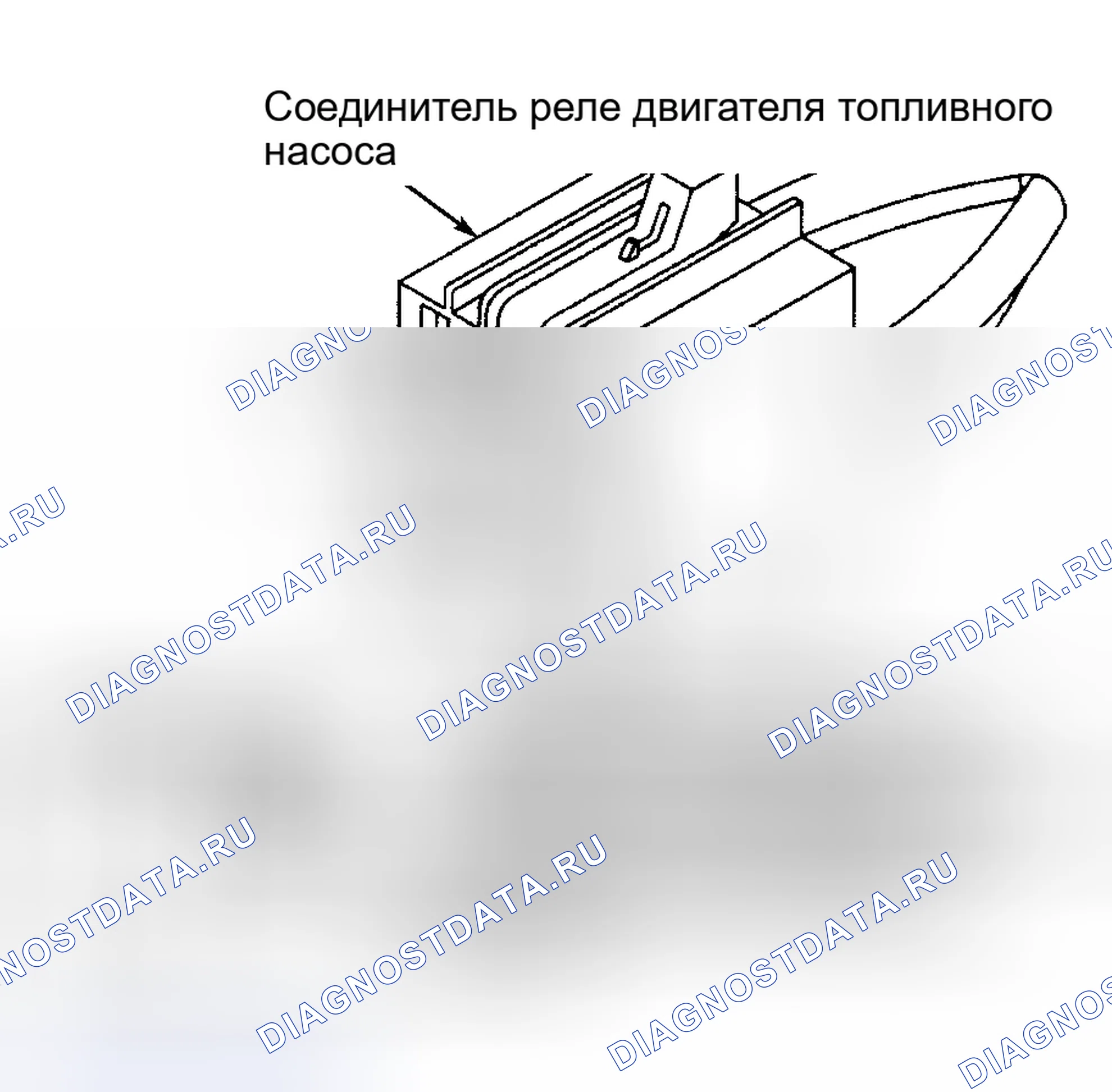 Рис. 46: Клеммы релейного соединителя топливного насоса. Chrysler Sebring I