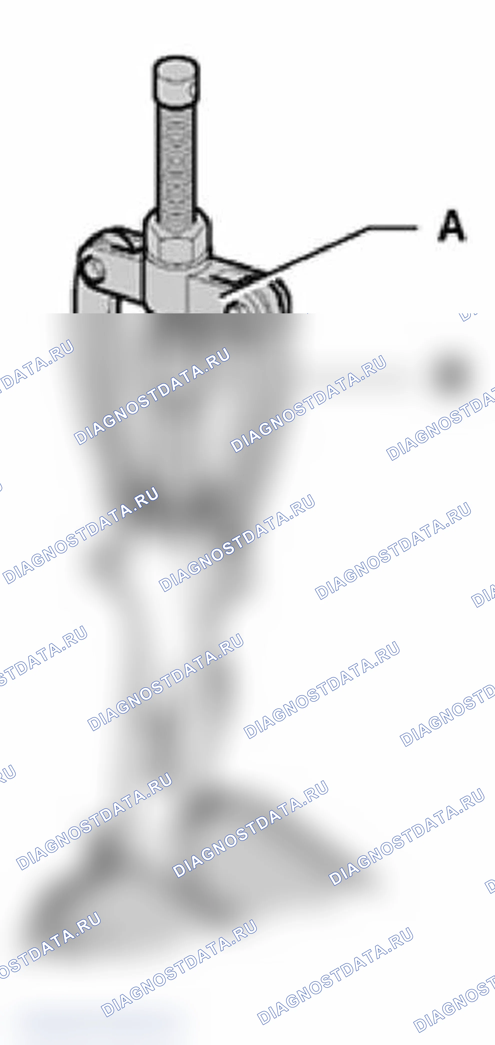 Рис. 321: Вытягивание шариковой втулки из толкателя для передачи заднего хода. Audi A6 C5 рестайлинг