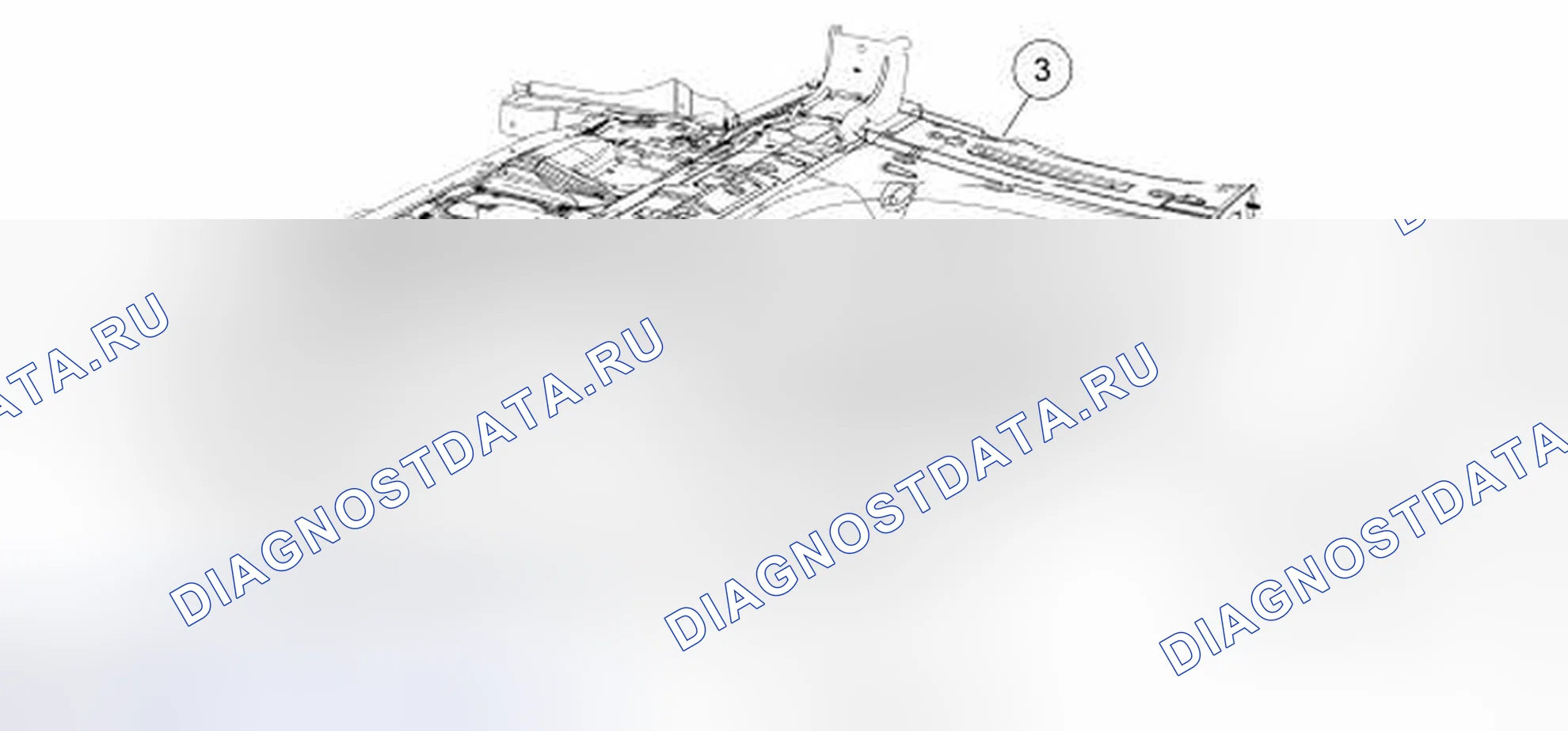 Рис. 73: Задняя рамная направляющая. Hyundai Lafesta I