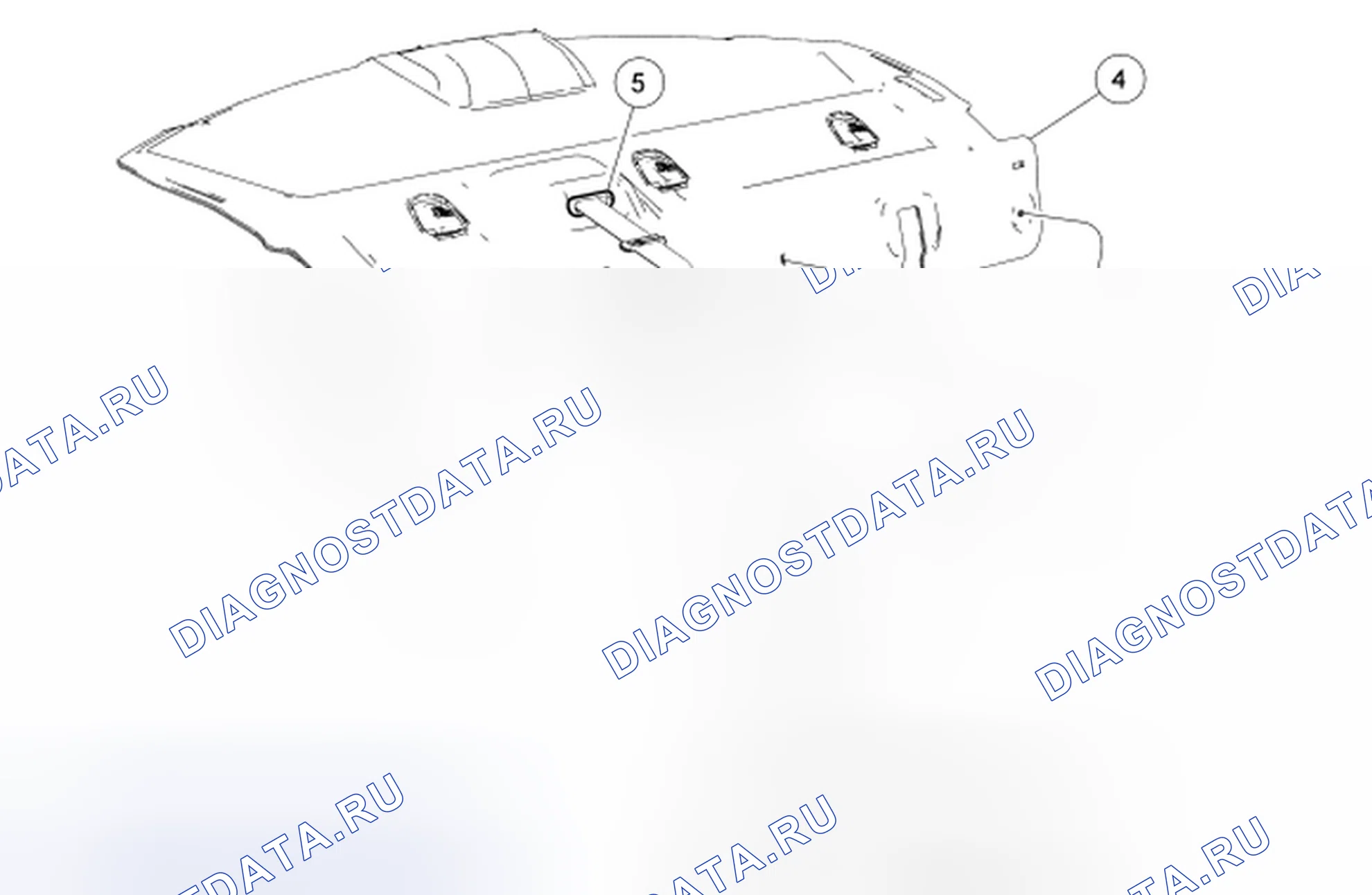 Рис. 6: Полка для посылок. Hyundai Pony II