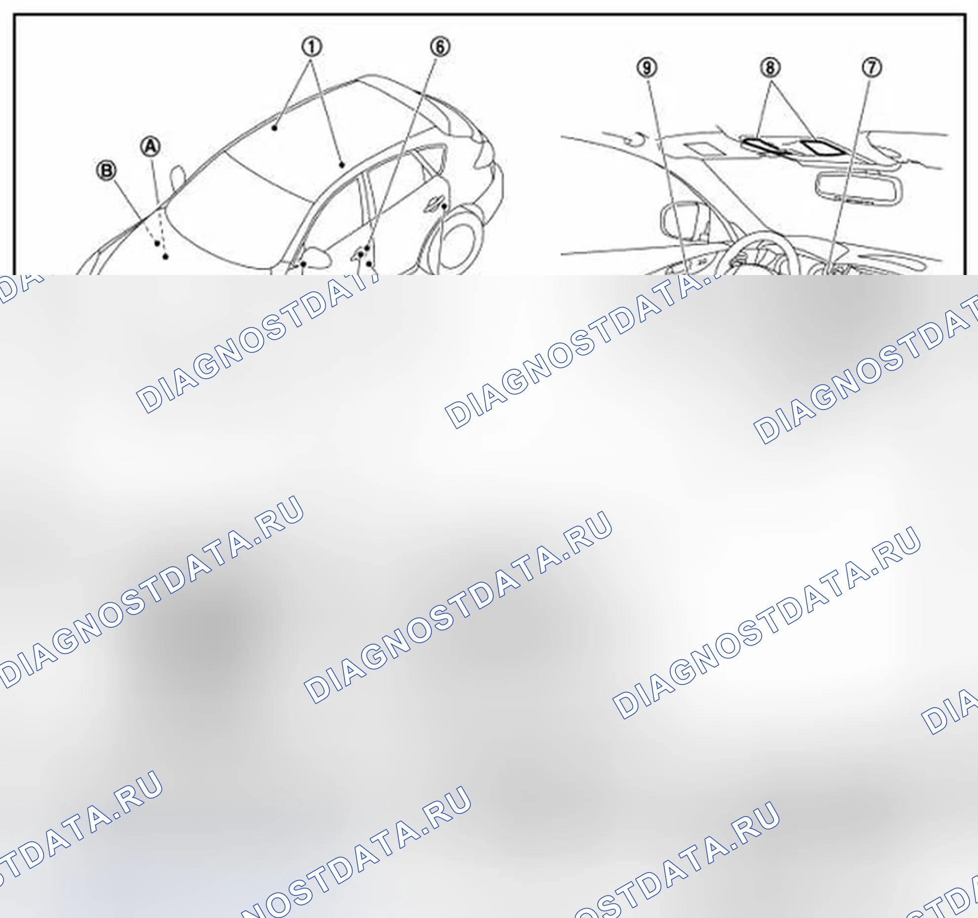 Рис. 2: Расположение компонентов. Infiniti QX50 I