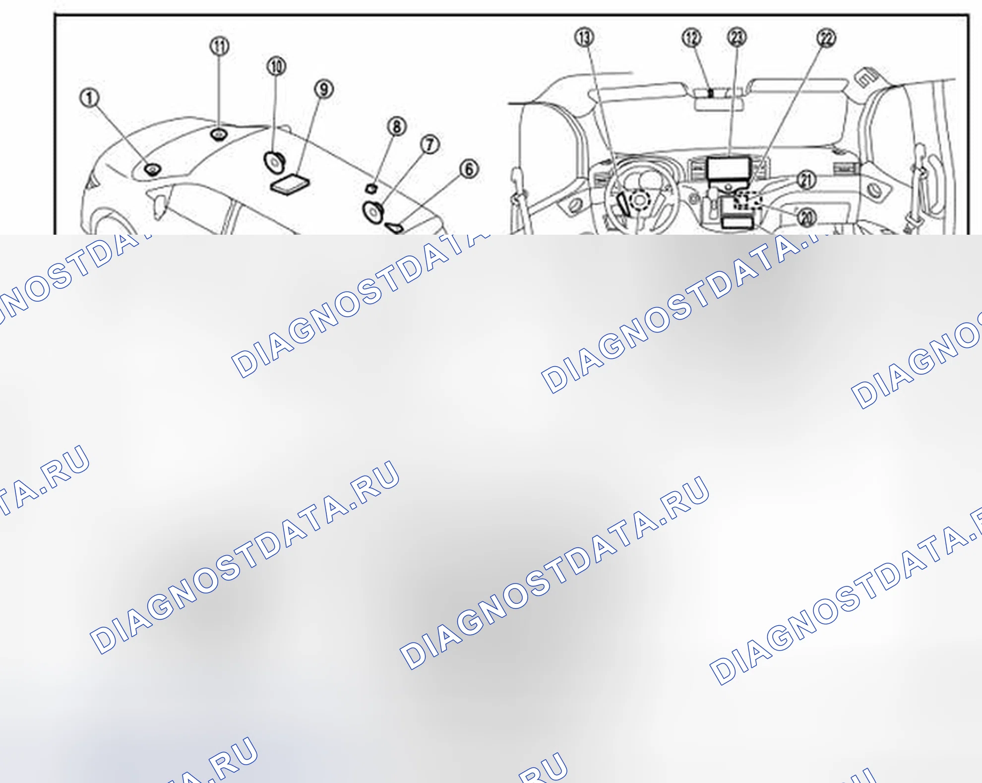 Рис. 328: Расположение компонентов. Nissan Quest IV