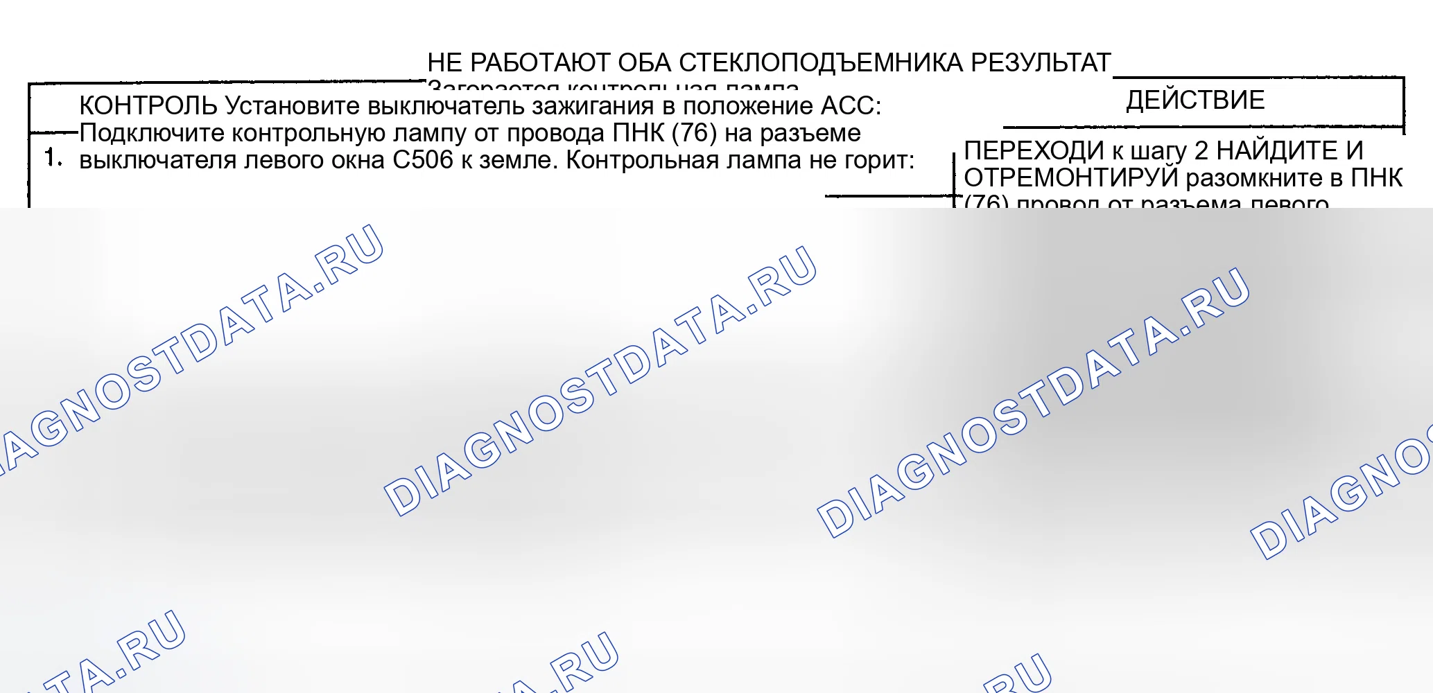 Рис. 28: ТЕСТ А: ОБА СТЕКЛОПОДЪЕМНИКА НЕ РАБОТАЮТ (2-ДВЕРНАЯ И РАСШИРЕННАЯ КАБИНА). GMC Pickup C3500 