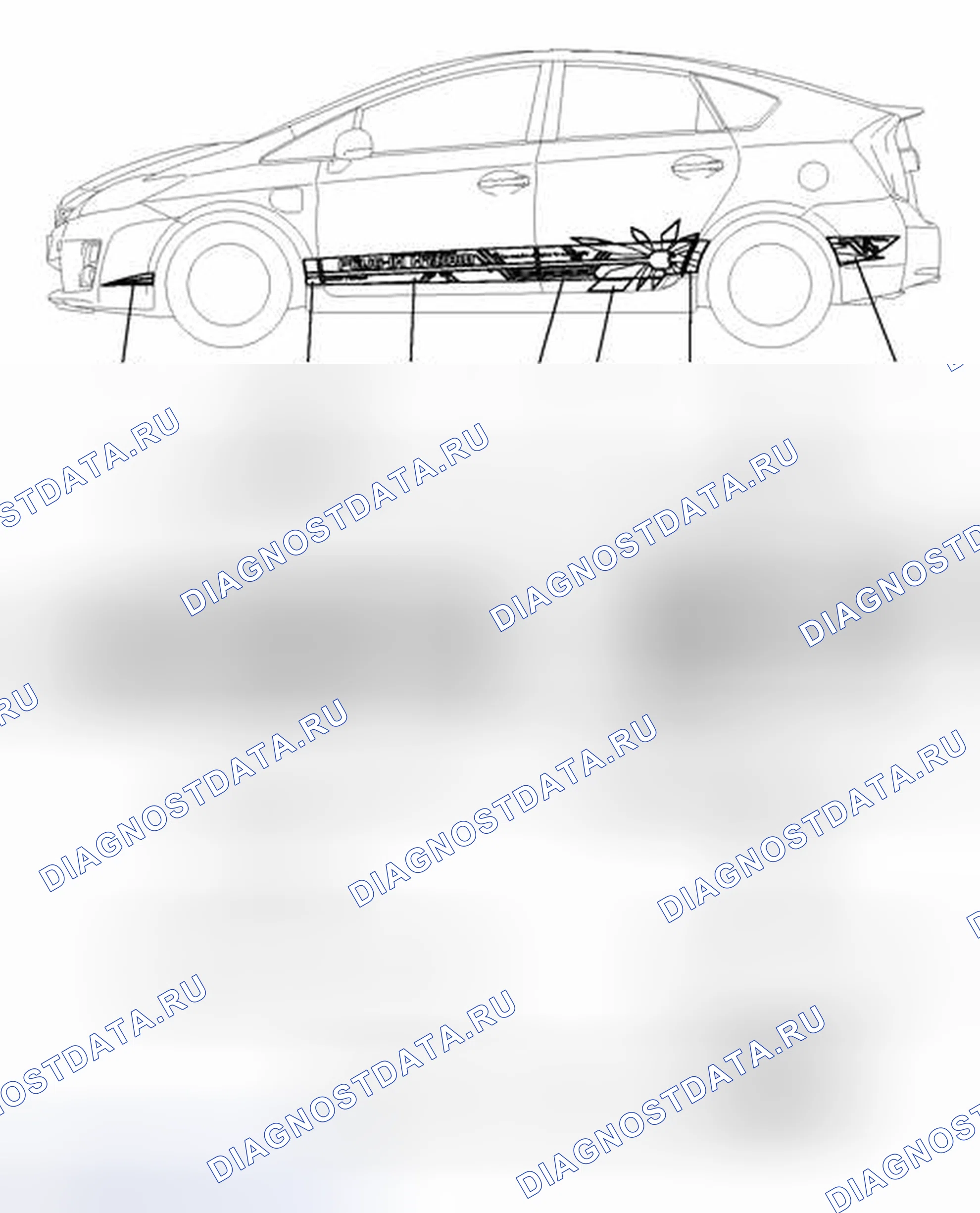 Рис. 313: ИЛЛЮСТРАЦИЯ. Toyota Prius PHV pre-III