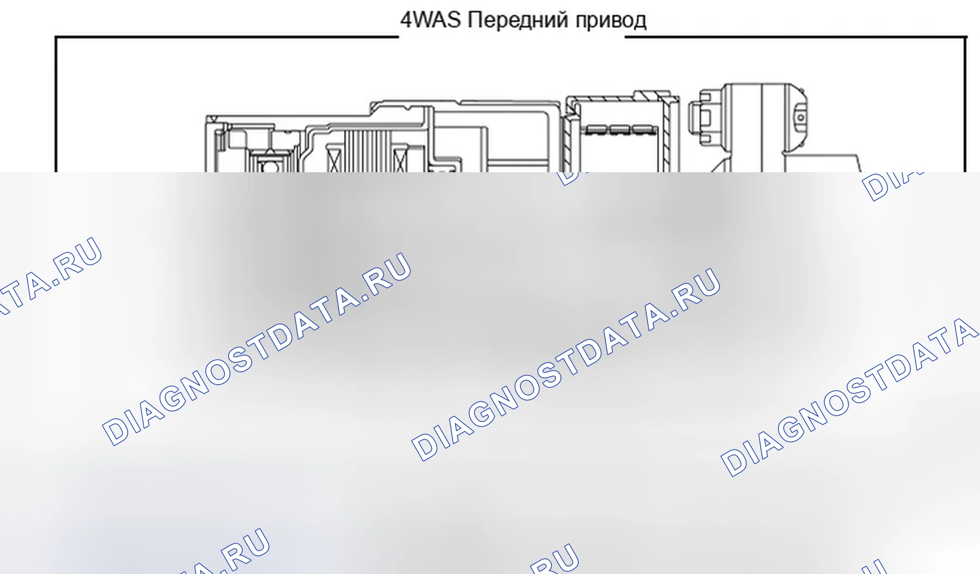 Рис. 140: 4WAS СИСТЕМА: Вид в разрезе. Infiniti M56 IV