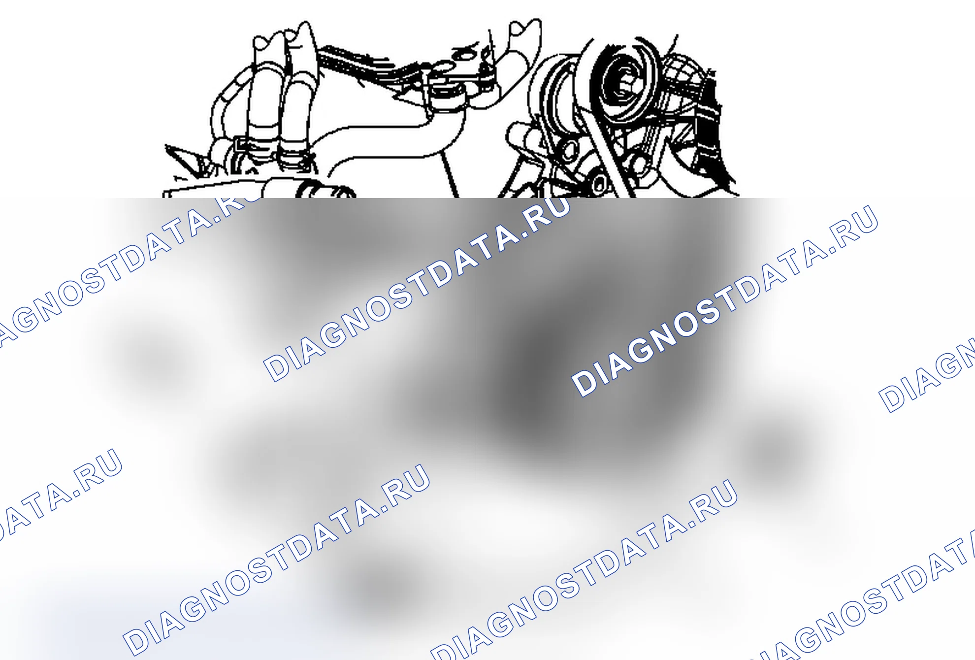 Рис. 21: Замена входного шланга вспомогательного нагревателя (V8-C36, C60-двигатель к задней трубе). Chevrolet Express G1500 