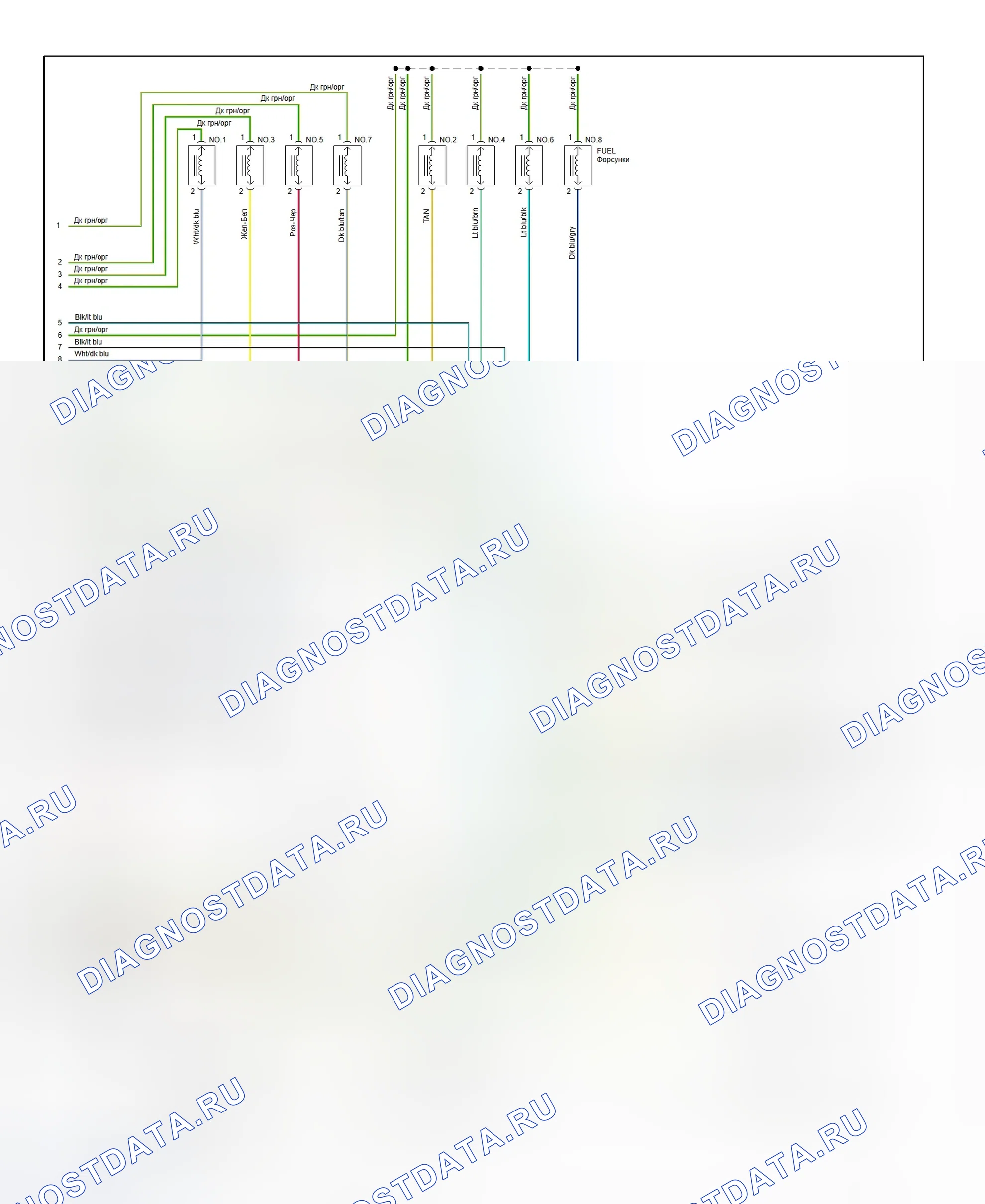 Рис. 24: электросхема (фургон / вагон - 5.2L CNG - 2 из 2). Dodge Ram Van B2500 B pre