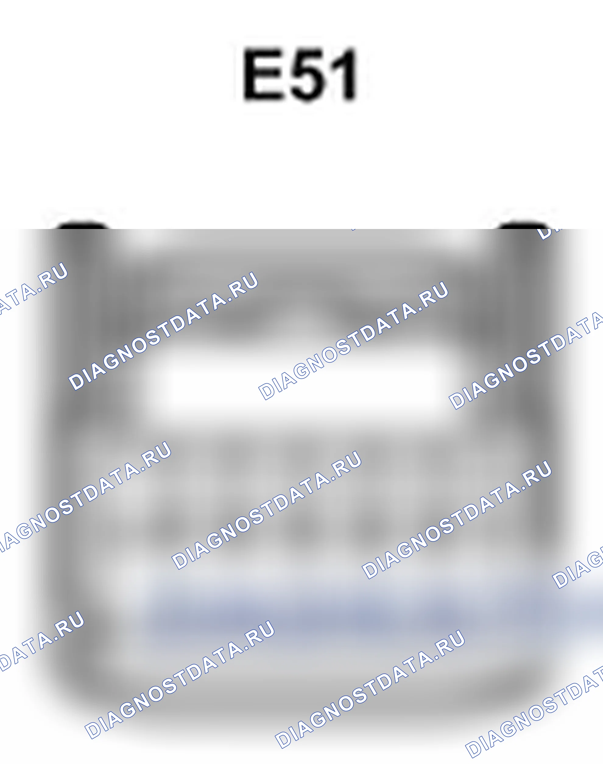 Рис. 583: Вид с торца разъема подузла блока управления коробкой передач (E51). Toyota Land Cruiser 200