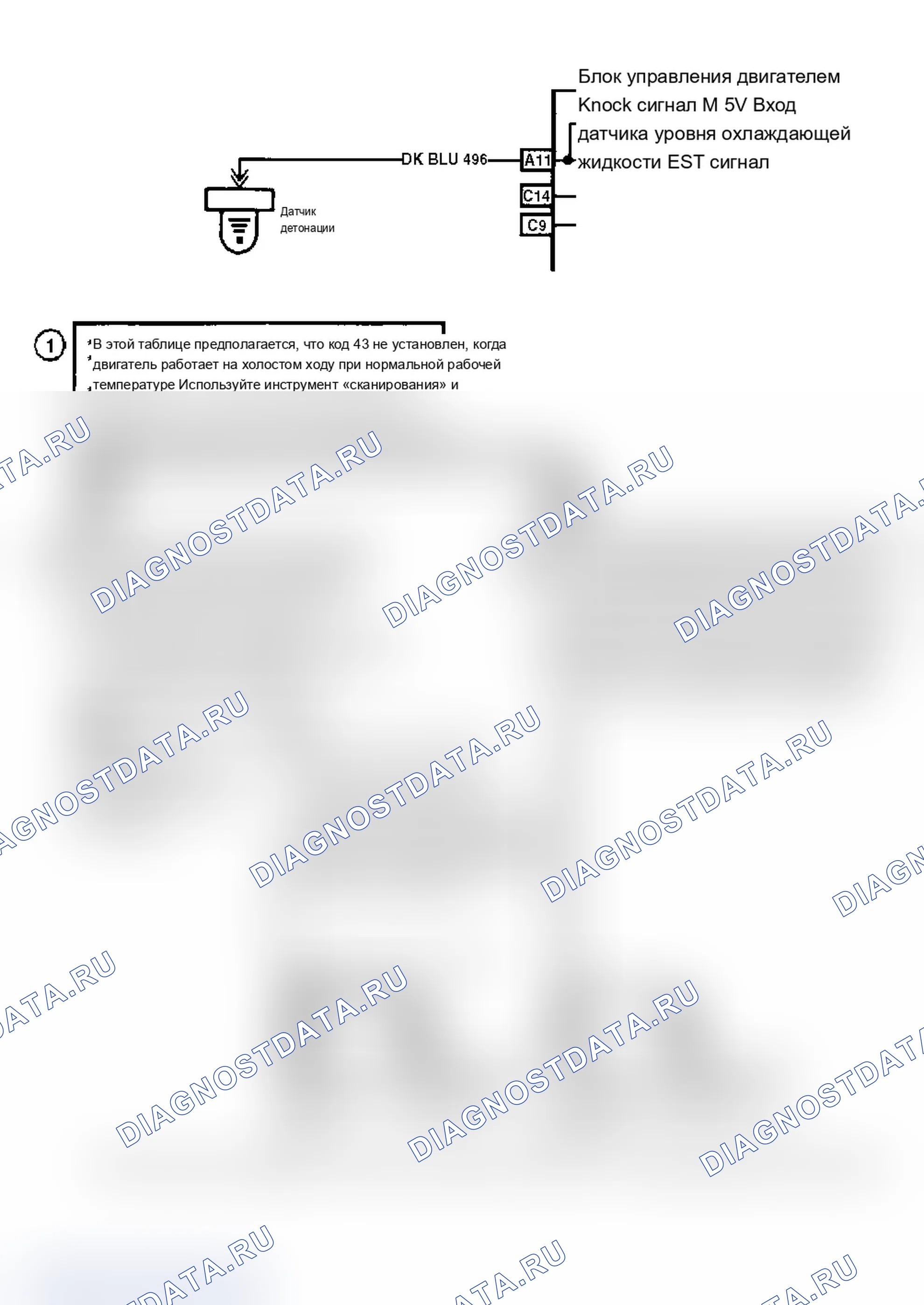 Рис. 639: Блок-схема - Электронный искровой контроль (корпус «W»). Oldsmobile Cutlass Ciera I