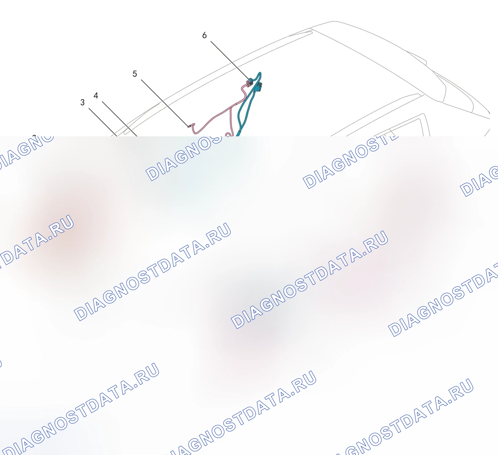 Расположение проводки: Жгут дверных проводов (Gw4G15F) (схема жгута). Haval H4 I рестайлинг